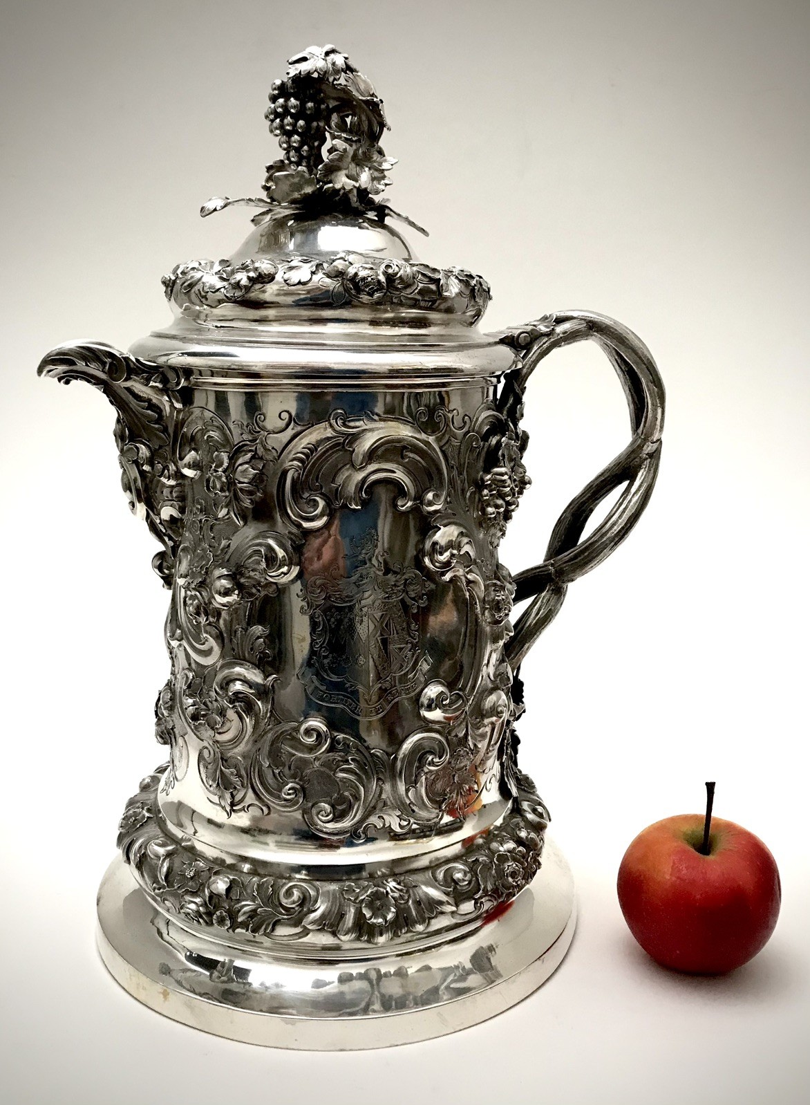 Magnificent Solid Silver Sterling Wine Jug Victorian 2107g London 1862