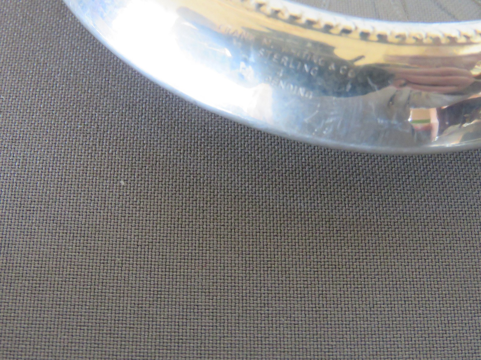 5-Vintage Frank M. Whiting &Co. Sterling Silver & Glass Starburst Beaded Coaster
