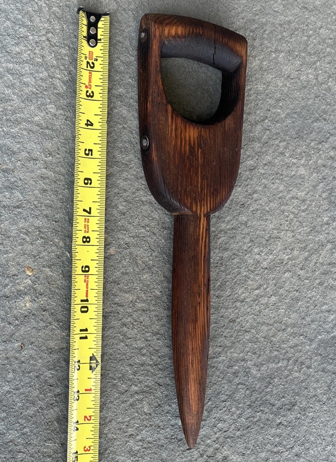 Antique Wood Dibber Bulb Seed Planter Garden Decor Art Farm Barn Cottage Tool