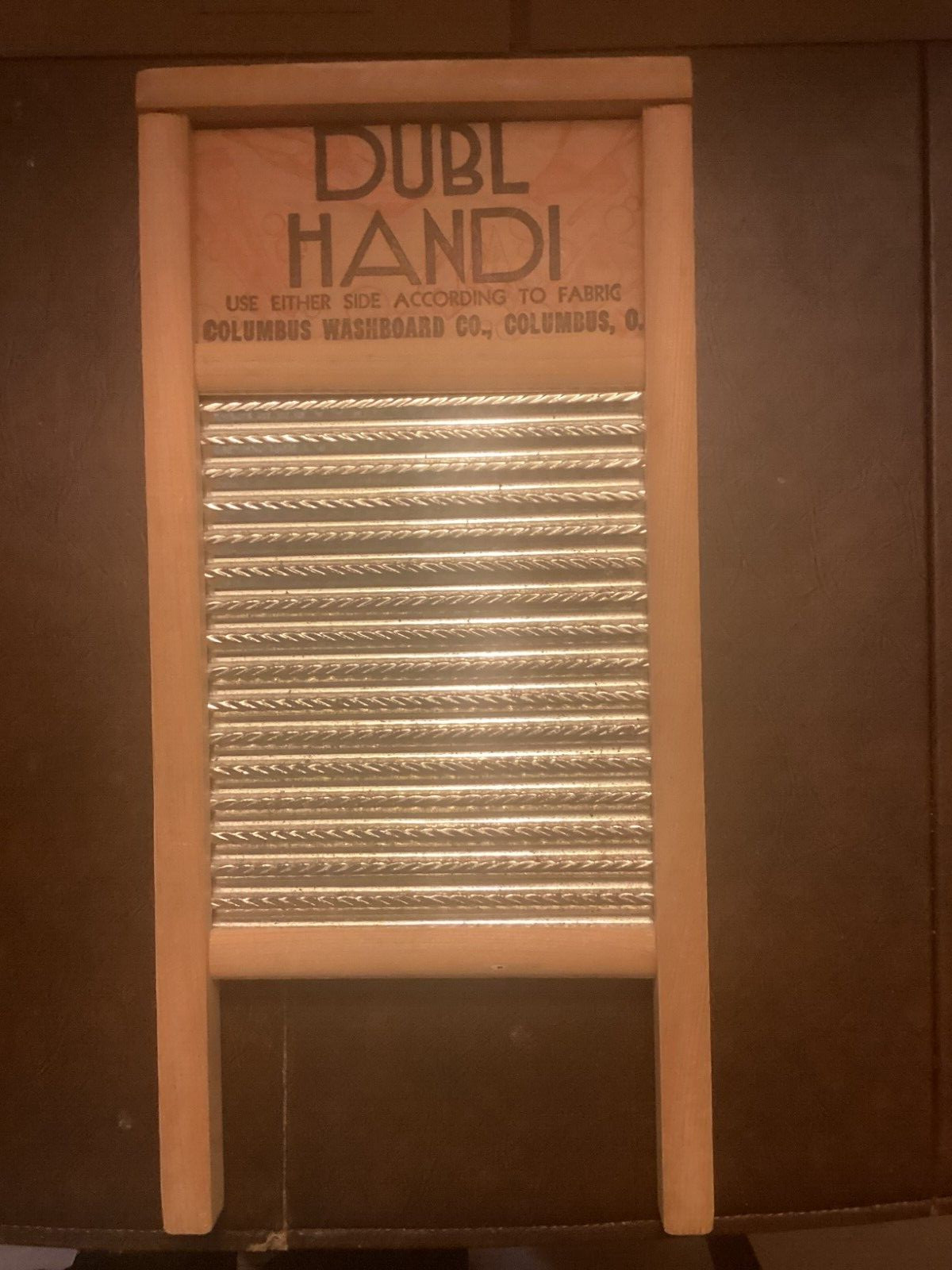 Columbus Washboard Co. Dubl Handi Vintage Washboard 18″ tall