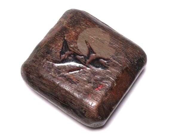 Japan Antique Netsuke Wood hawk inro ojime sagemono rare Edo – Meiji era Orig.