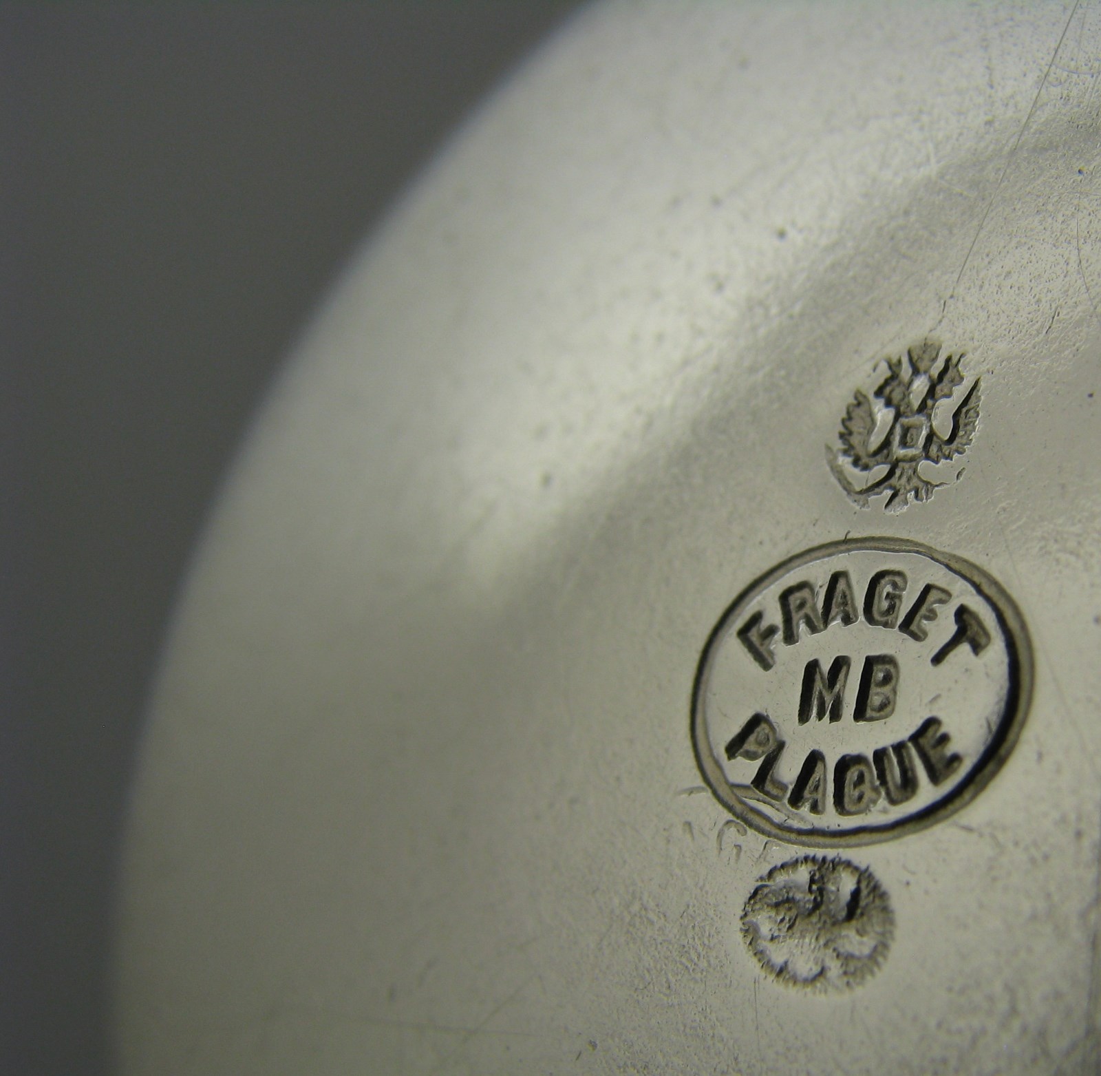 FRAGET SILVER PLATED KIDDUSH CUP UNDERPLATE Russian Empire/Poland ca1896 Mono TM