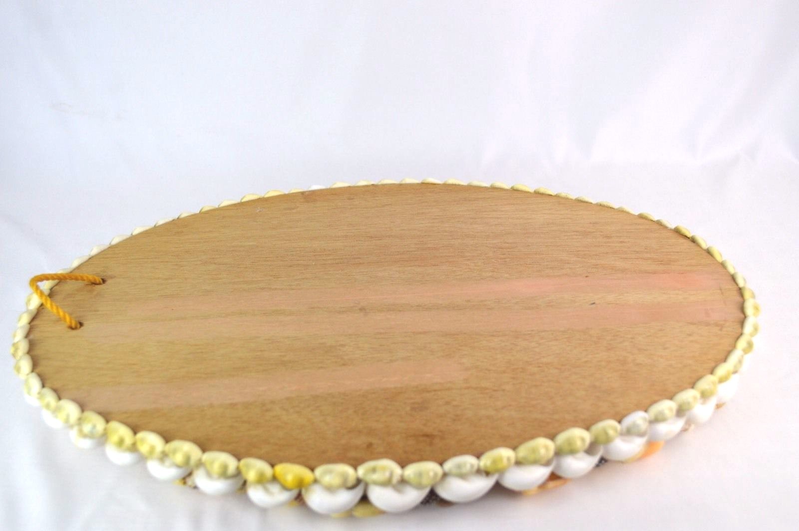 Vintage Oval Seashell Wall Mirror Decor, Vanity Tray