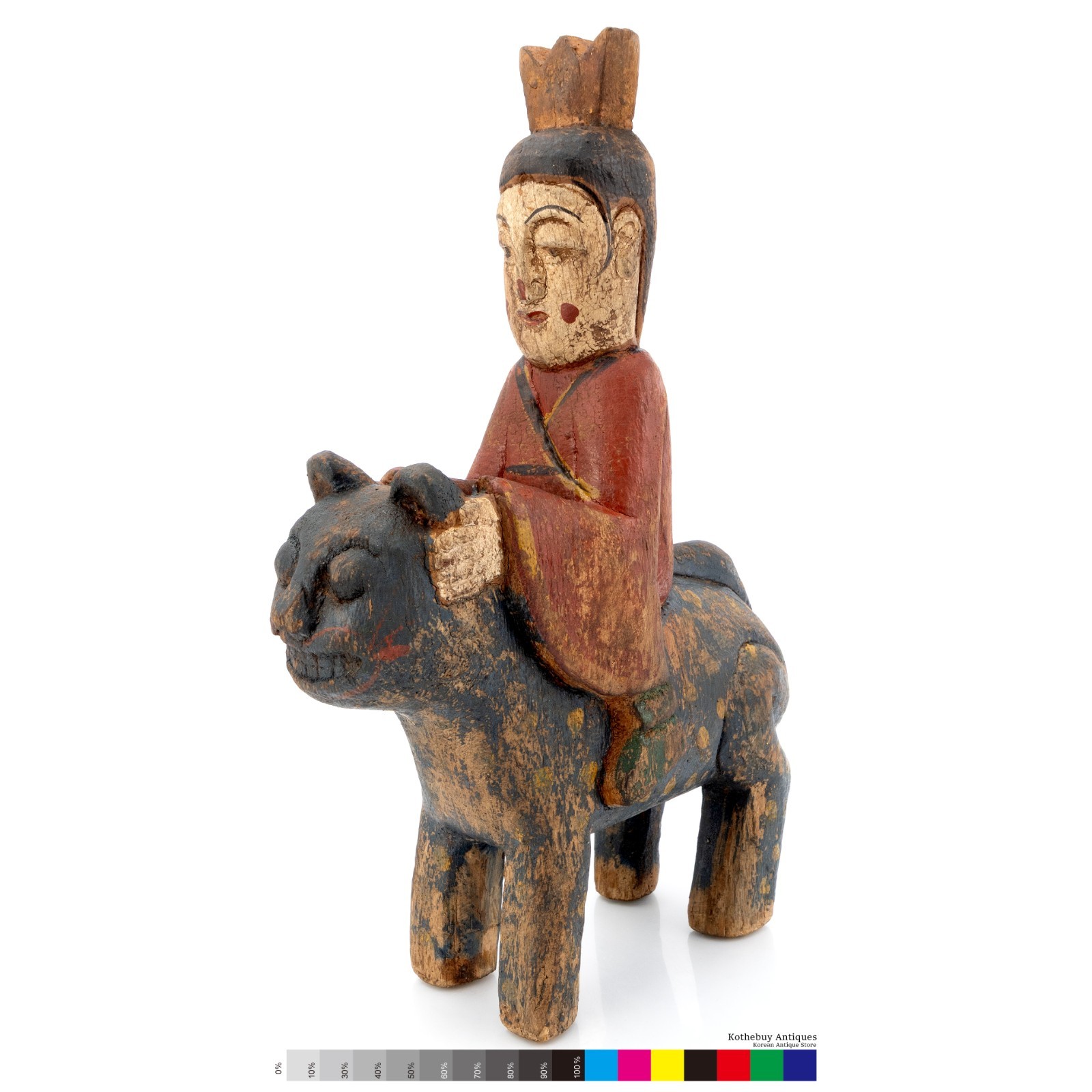 Korean Wooden Funeral Bier Figure Sangyeo Ornament Traditional Folk Art