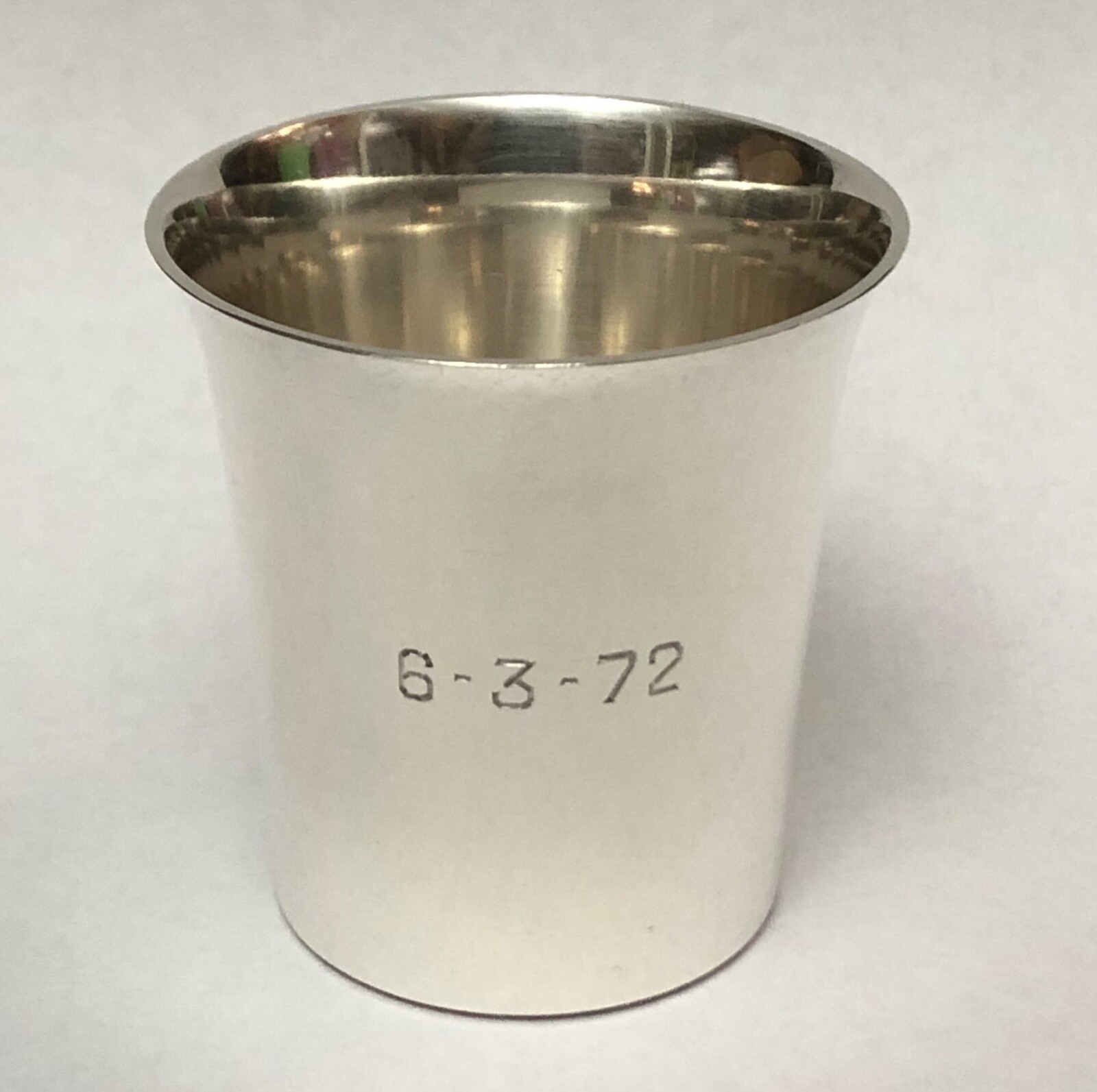 VINTAGE STERLING S KIRK & SON SHOT GLASS / CUPS MONOGRAMMED 30 GRAMS #254