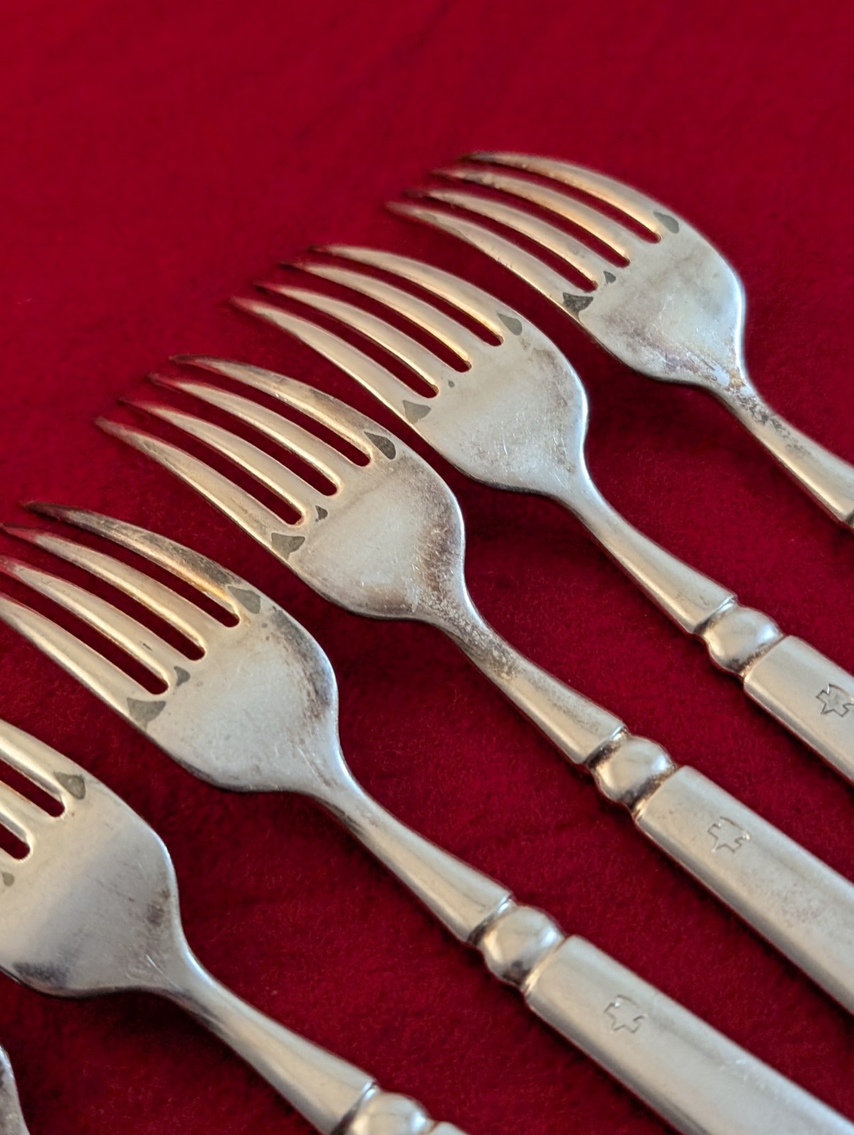 Lot Of 6 E.C. Simmons Keen Kutter Silverplate Dinner Forks Flatware
