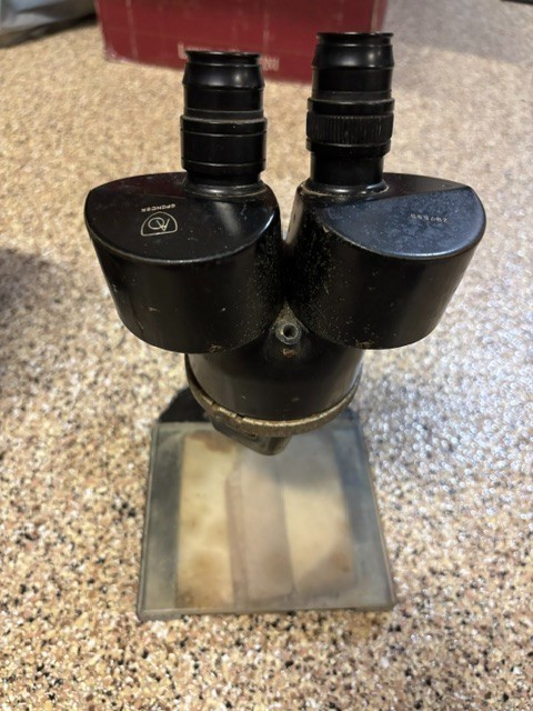 SPENCER Buffalo Binocular Compound Scientific Microscope, Case, Lens, Man..