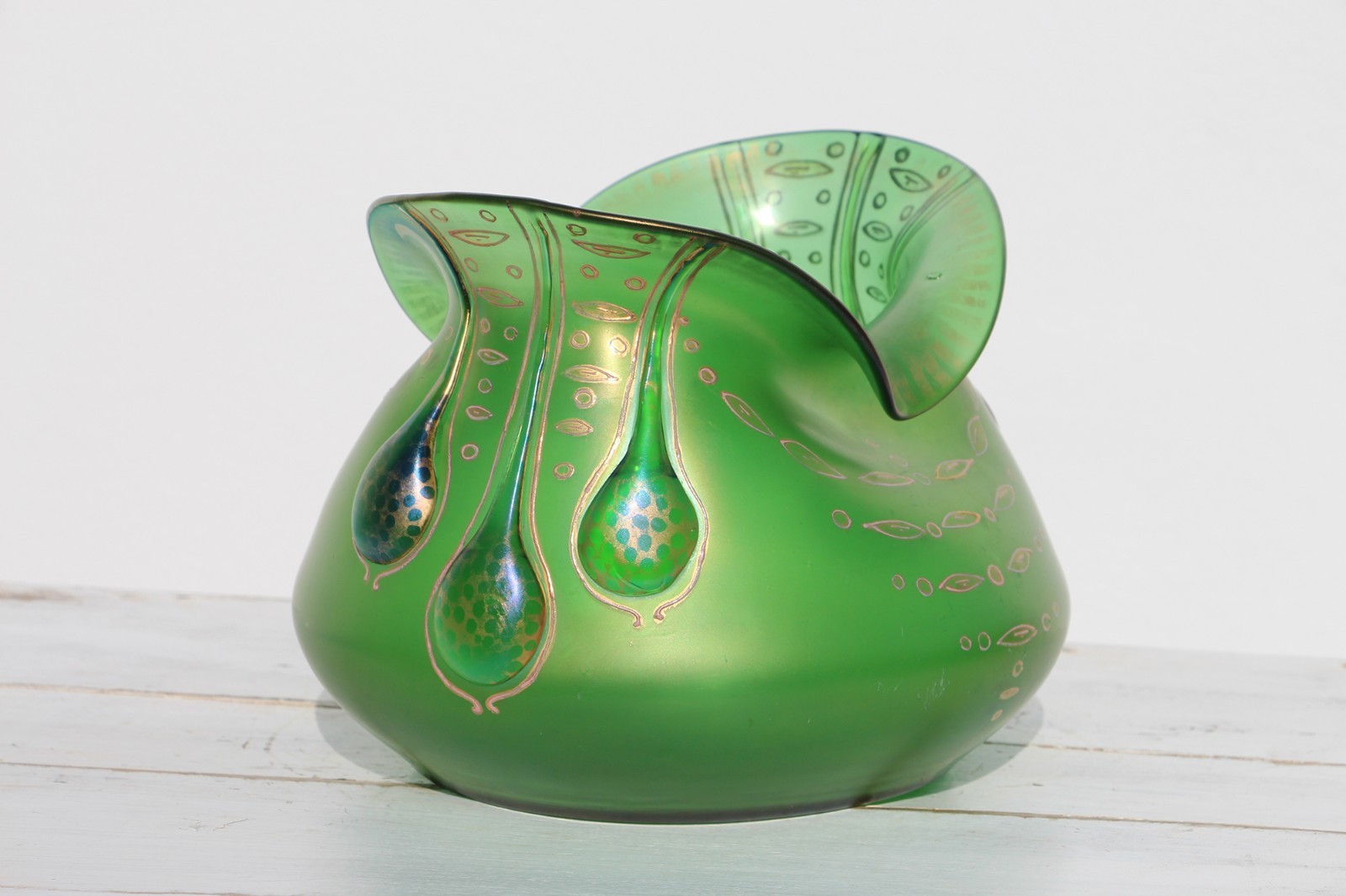 Large Loetz Vesuvian Gold DEK Vase (1888-1912)