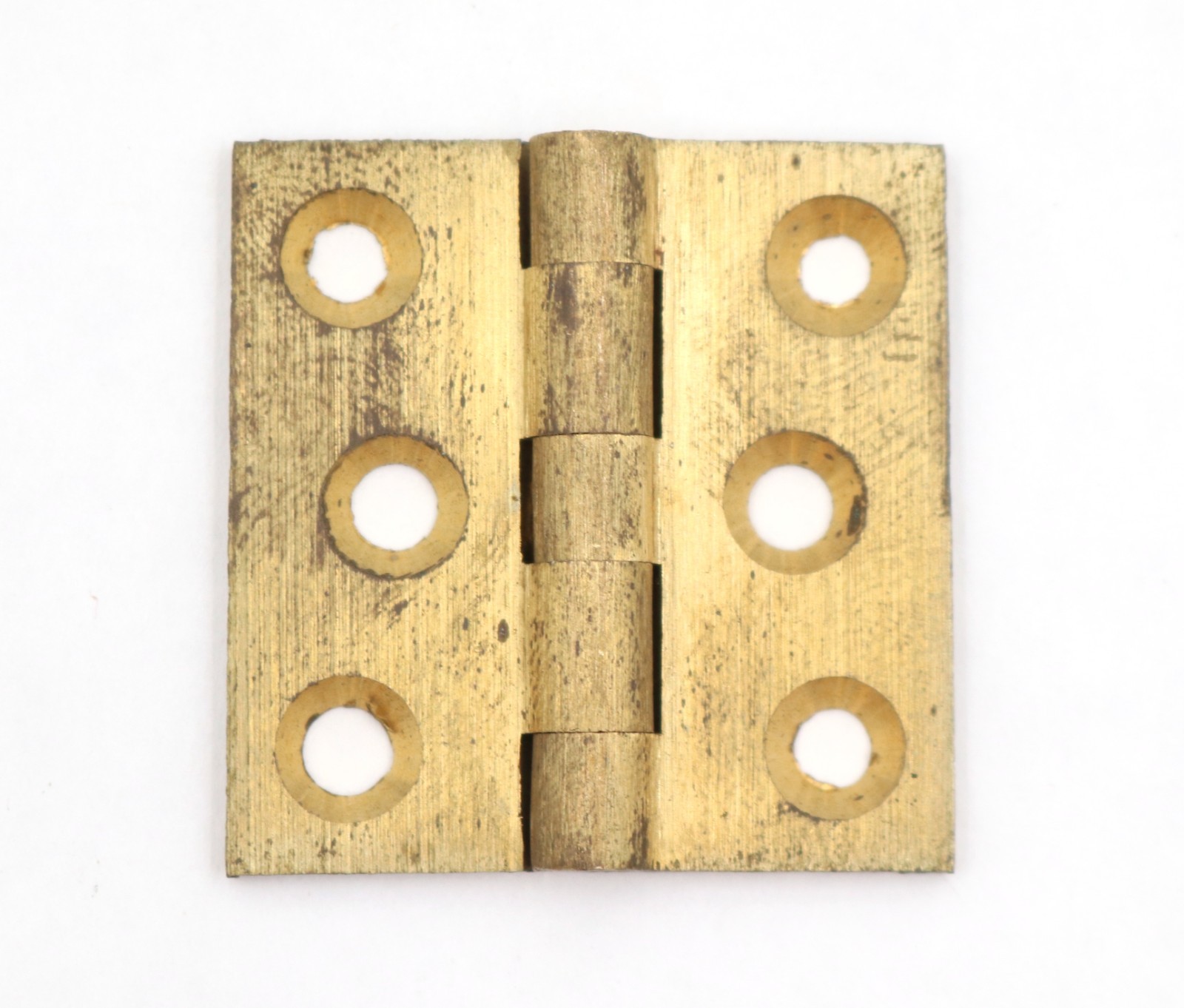 Vintage 1.5 x 1.5 in. Brushed Brass Cabinet Hinge