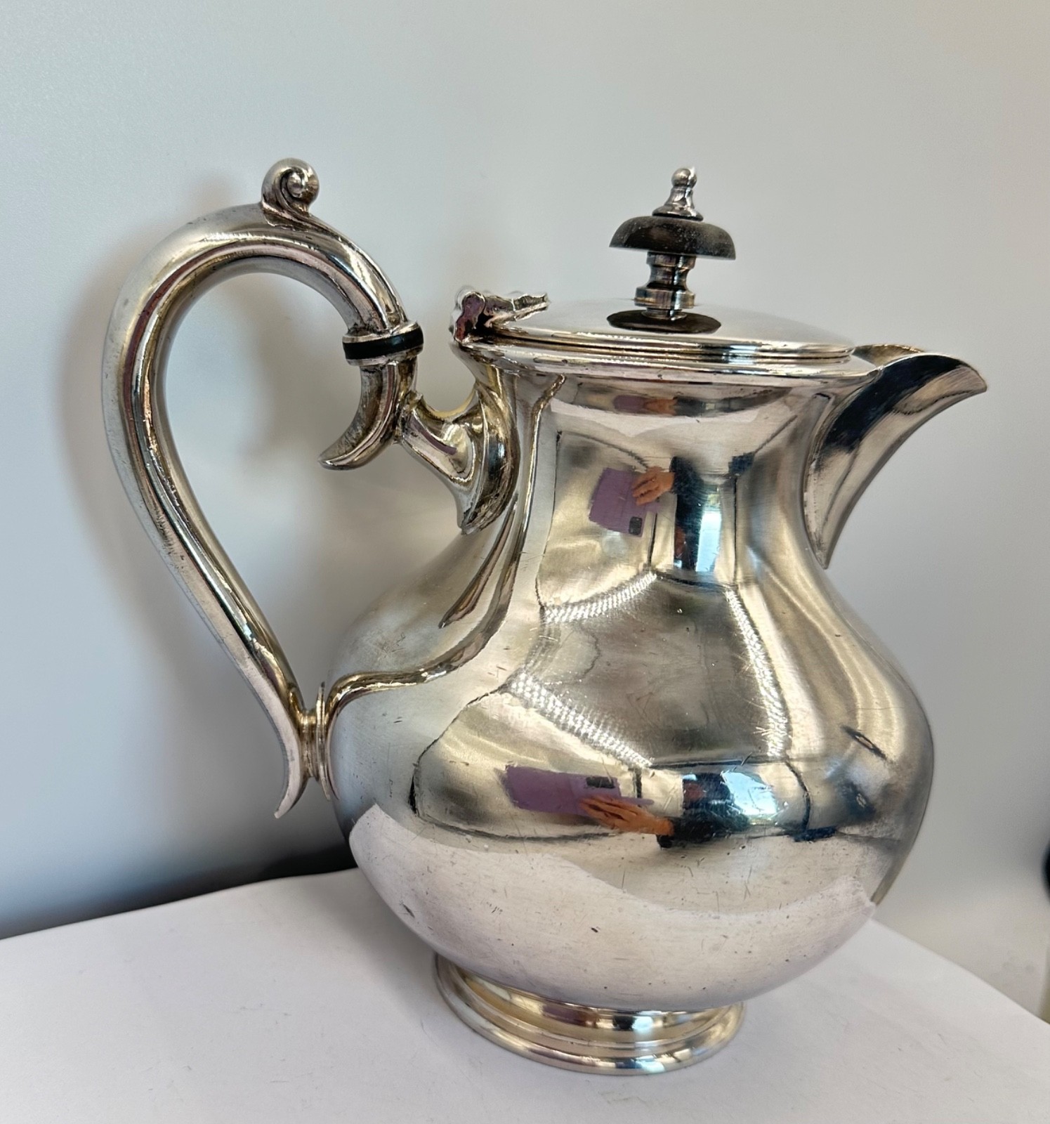 Frank Cobb William IV Style Silver Plate/EP Coffee Pot 19cm high