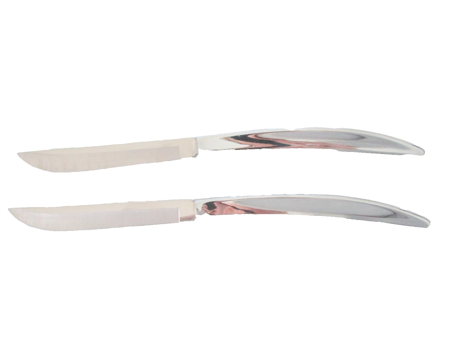 Carvel Hall Set of 2 Vintage Steak Knives Stainless USA Sleek Metal