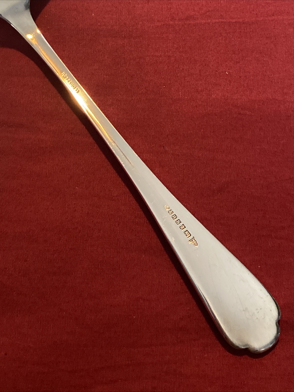 Vintage Silver Plated Serving Spoon By Walker & Hall c.1958