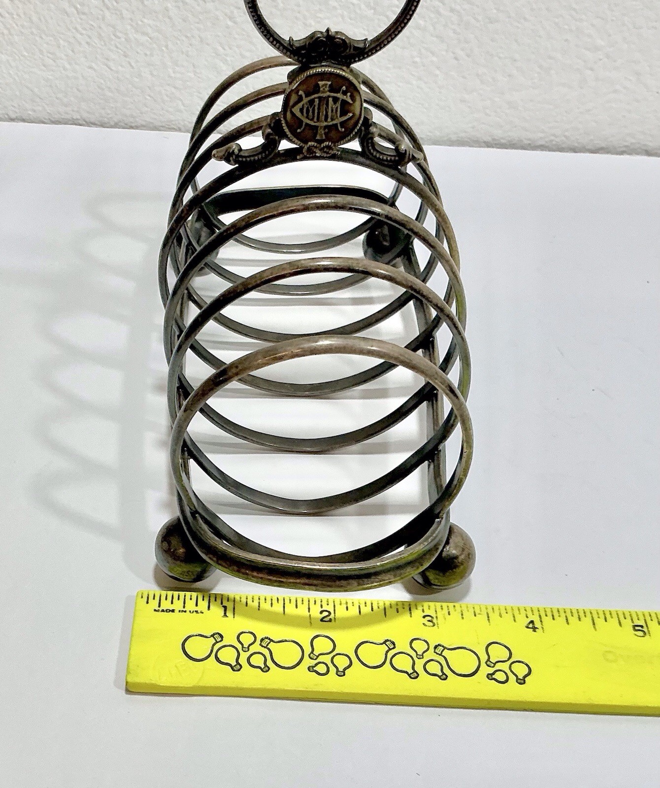 Antique 1892 Elkington & Co. Silver Plated 6-Slice Toast Rack – Model 6230