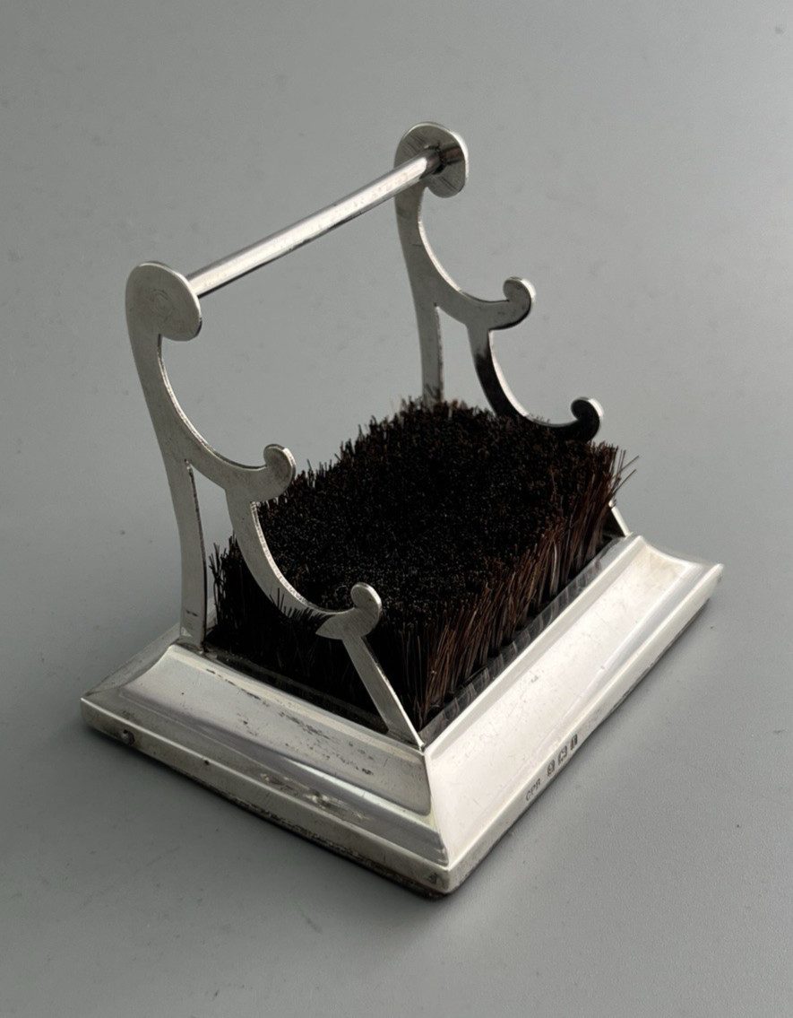 Edwardian Silver Pen Wipe & Pen Rest C P Brown Birmingham 1910 ELZX