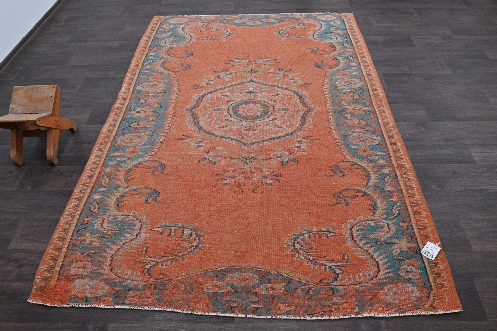 Oushak Turkish Vintage Rug 5×8 Kilim Rug Anatolian Handmade Boho Decor ORANGE