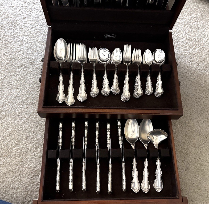 Gorham Sterling Silverware – Strasbourg – 5 Piece Setting For 12 – 78 Pieces