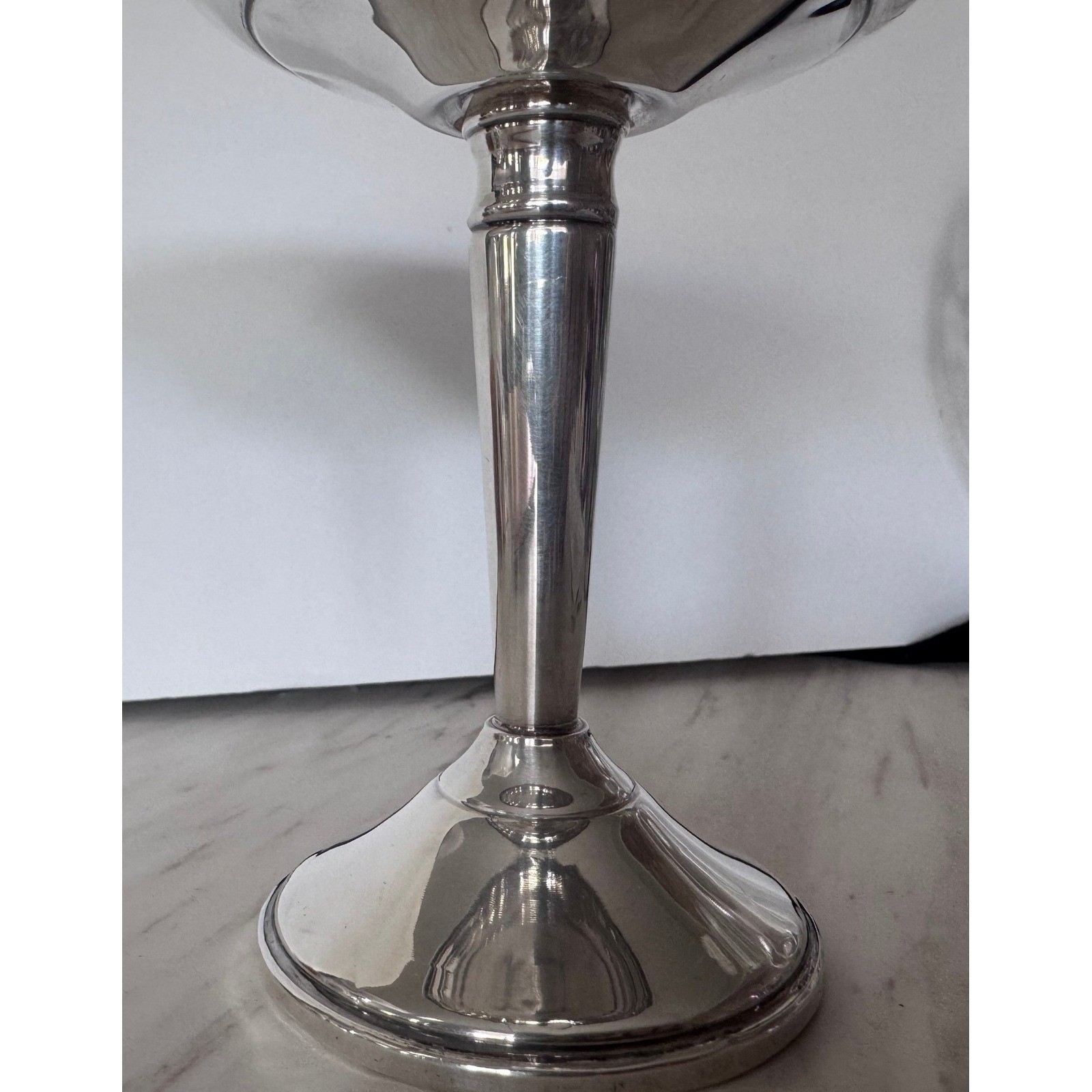 Crown Sterling Silver Weighted Compote Pedestal Dish Vintage Gadroon Rim 5in