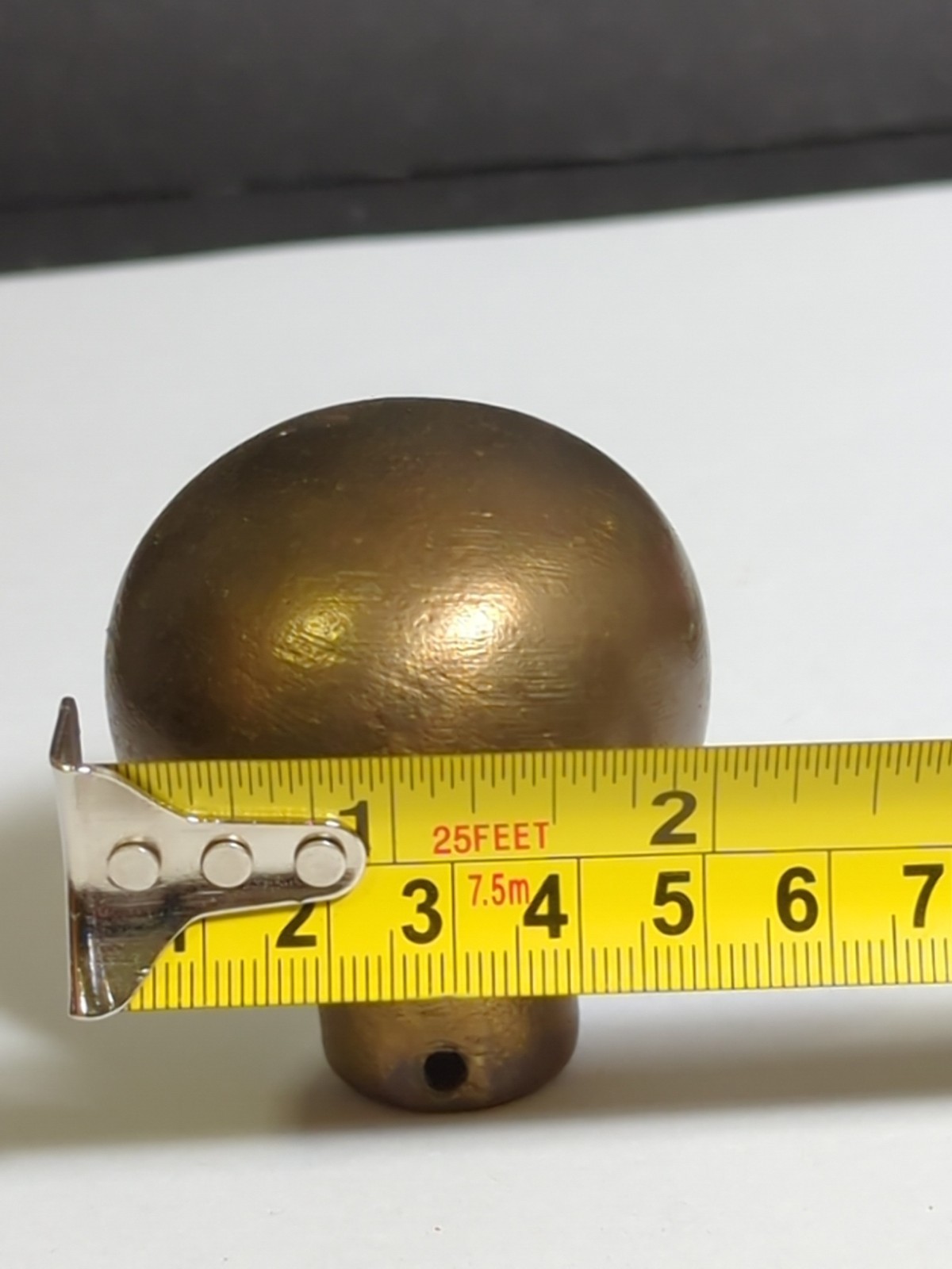 ANTIQUE VINTAGE Brass Knobs 2” Diameter 2.5” High Heavy Orb Finial Post Cap