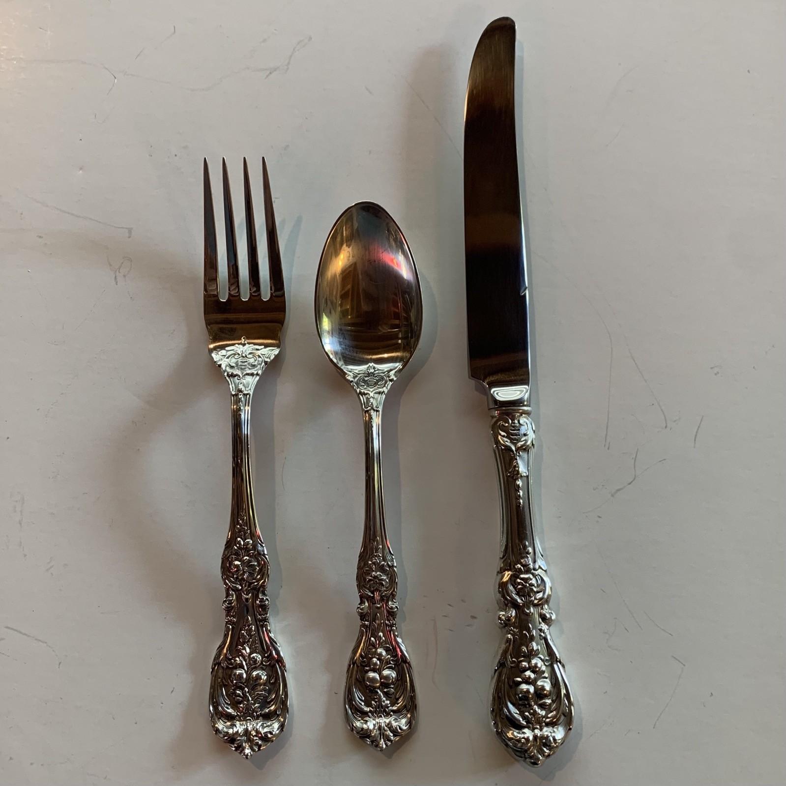 Reed and Barton Sterling Flatware, Francis I 1st, Youth Set of 3