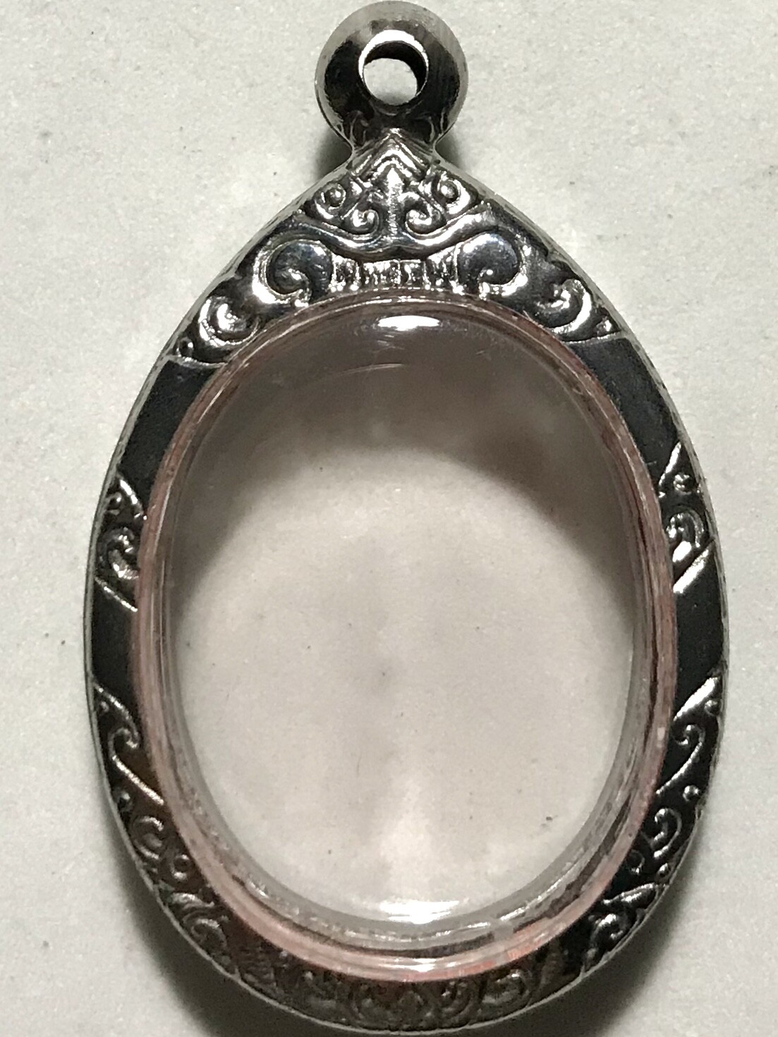 STAINLESS STEEL CASE/CASING AMULET PHRA LP THAI BUDDHA PENDANT C2043 h3.8 w2.8cm