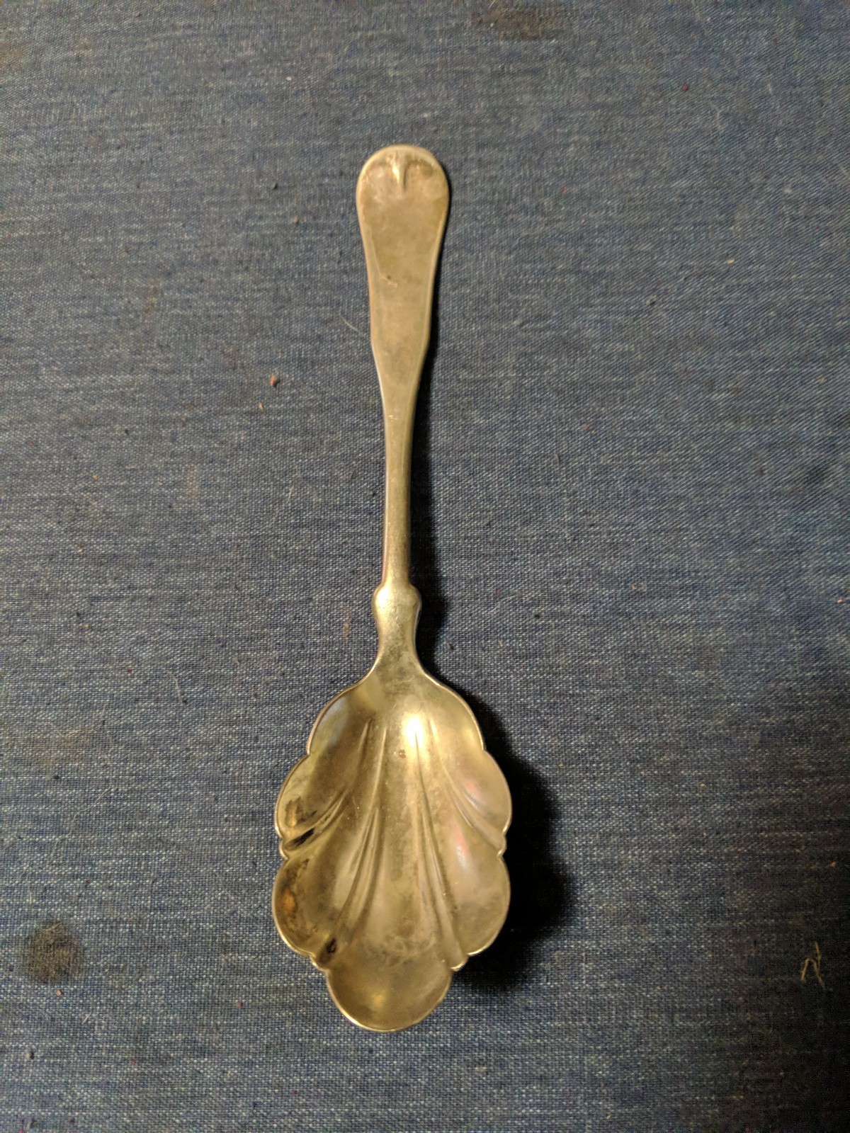 Vintage Rogers & Bro. FIDDLE SUGAR Shell SPOON Free Shipping 6″ Long