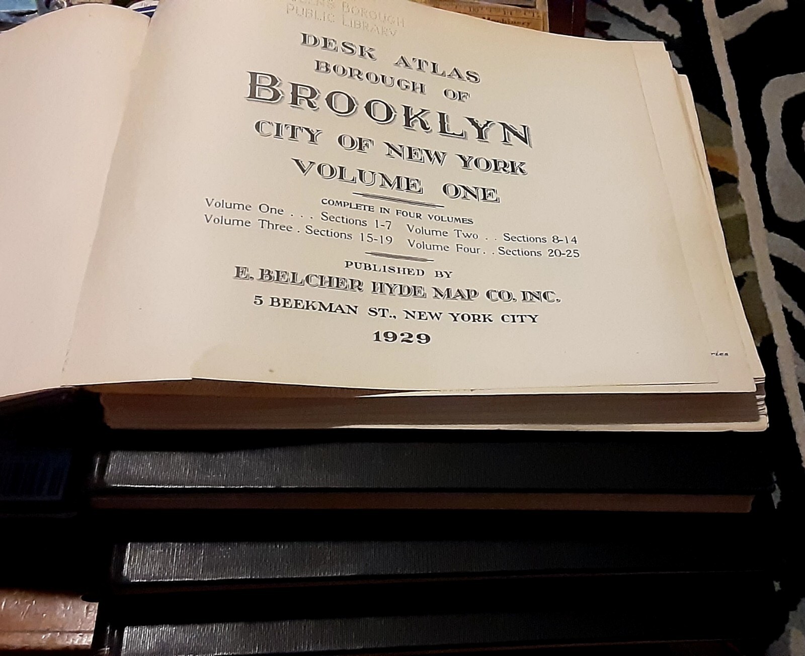 ORIG 1929 Brooklyn 11×12 Hyde Map ASK ME FOR YOUR HOUSE, BLOCK, Street, Building