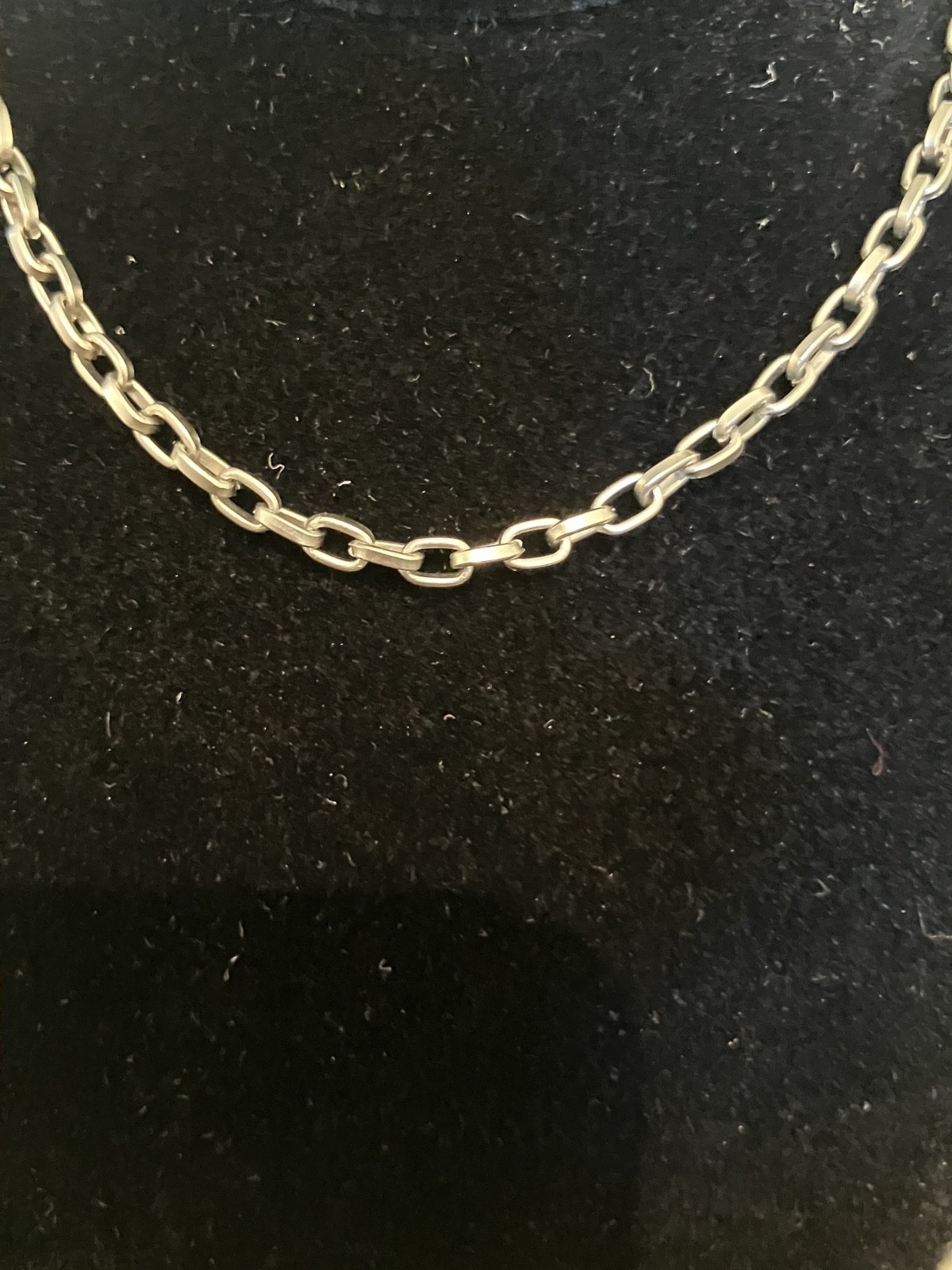 VINTAGE SILVER TONE CHAIN NECKLACE 18′ LOBSTER CLASP UNISEX 0.2oz LINK CHAIN