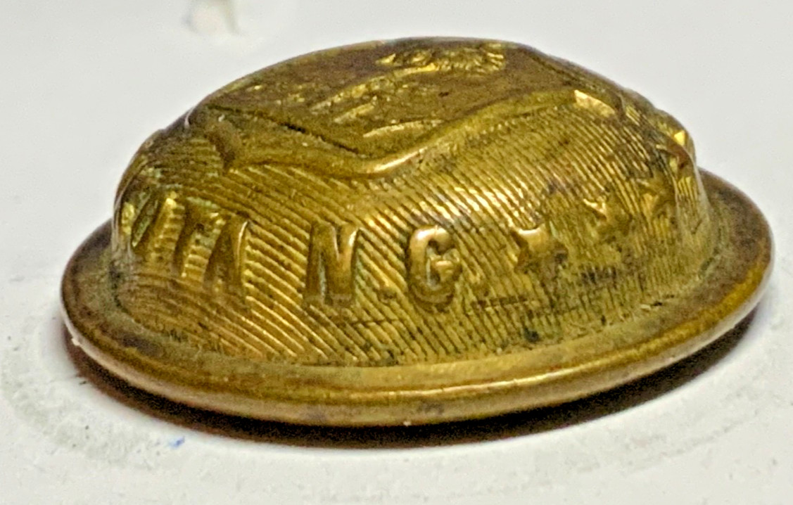 AUTHENTIC DAKOTA TERRITORY NATIONAL GUARD BRASS 3pc STAFF BUTTON 23mm 1876-1889