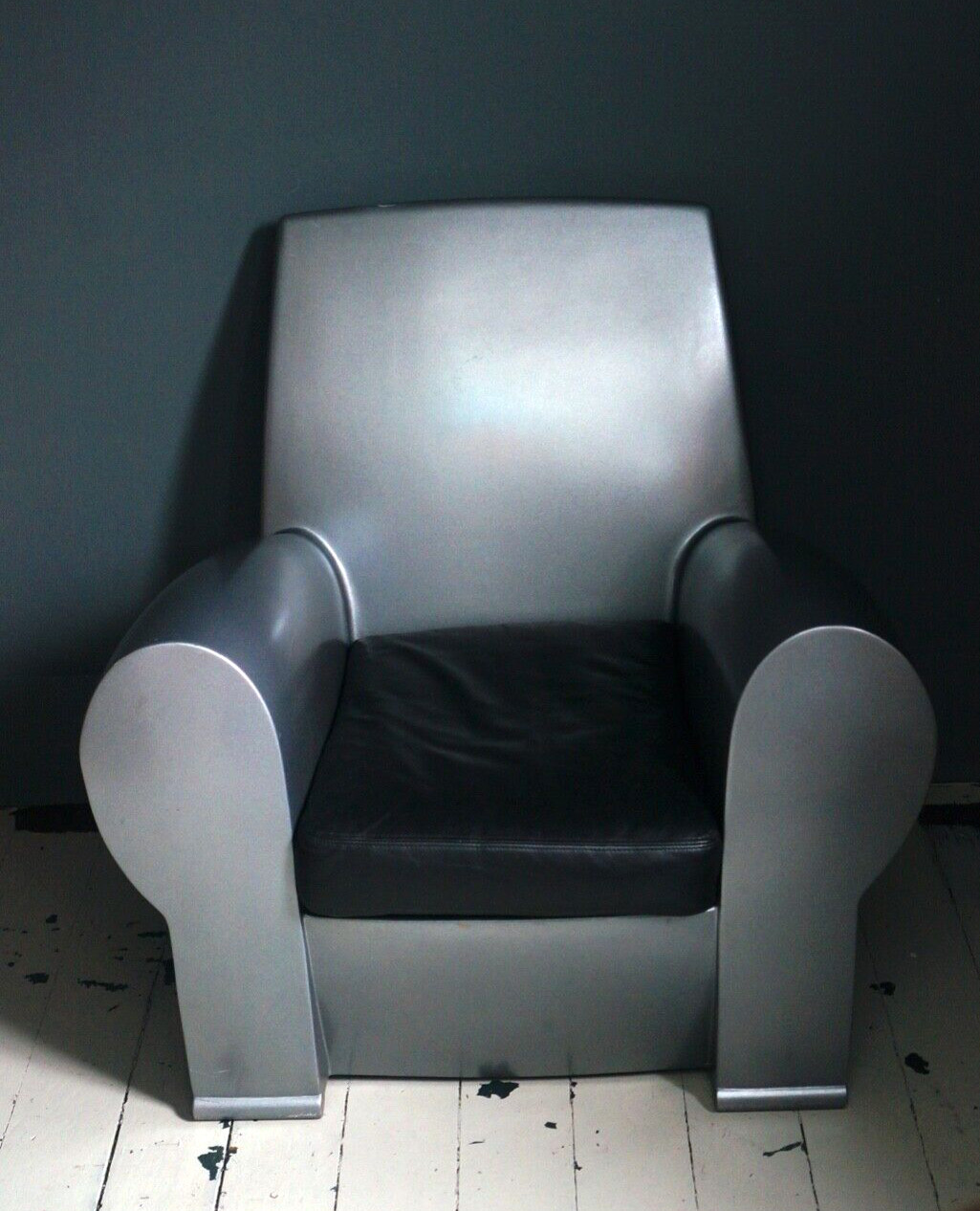 Philippe Starck Richard III Silver Chair Mid-Century Modern ~ Super Rare!