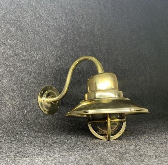 Home Decor Vintage Solid Brass Wall Sconce Lamps with Shade Caps Lot of 10