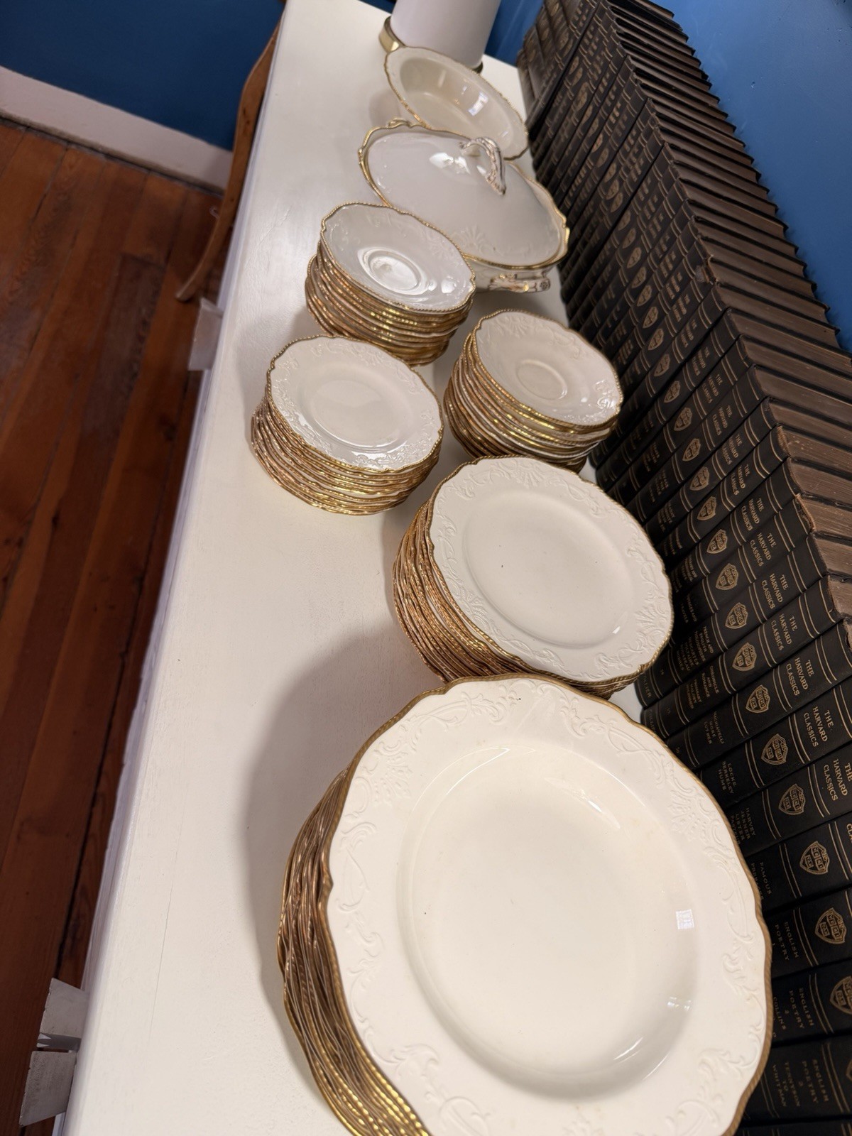 Antique Copeland Spode 1896 12 Place Dinner Set Collamore NYC 5th Ave