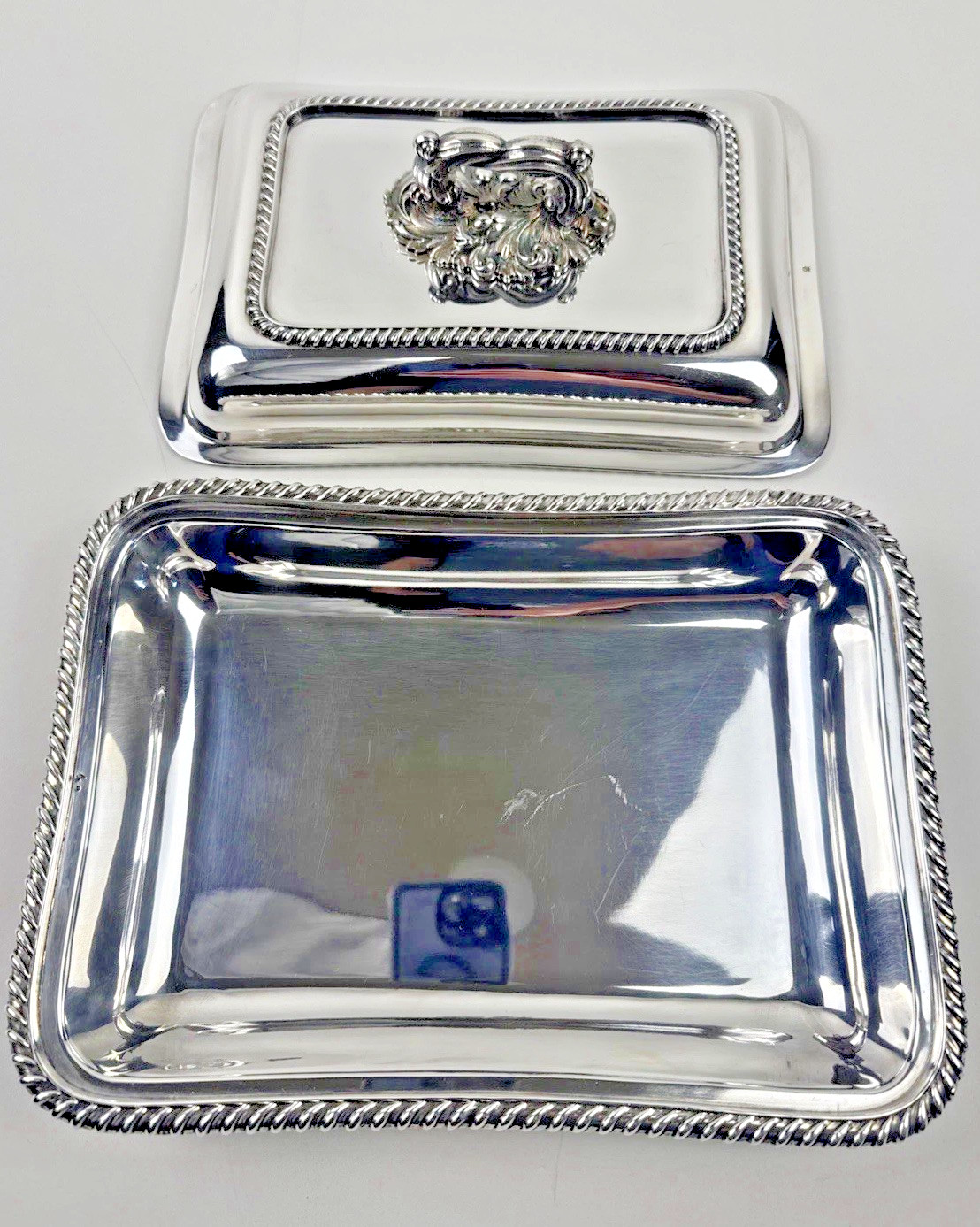 Thomas Bradbury Silver Plated Rococo Style Entree Serving Dish From 1900 12×8
