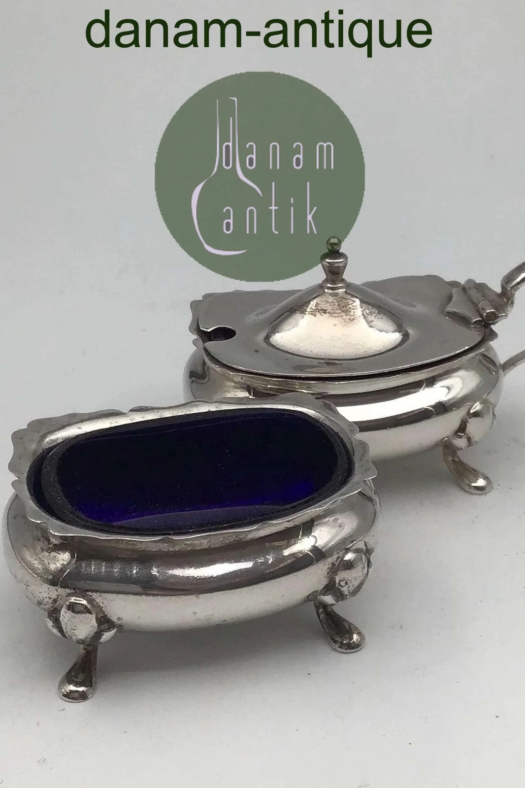 Adie Bros Ltd, Birmingham Sterling Silver Salt Pepper Cart 1925/26