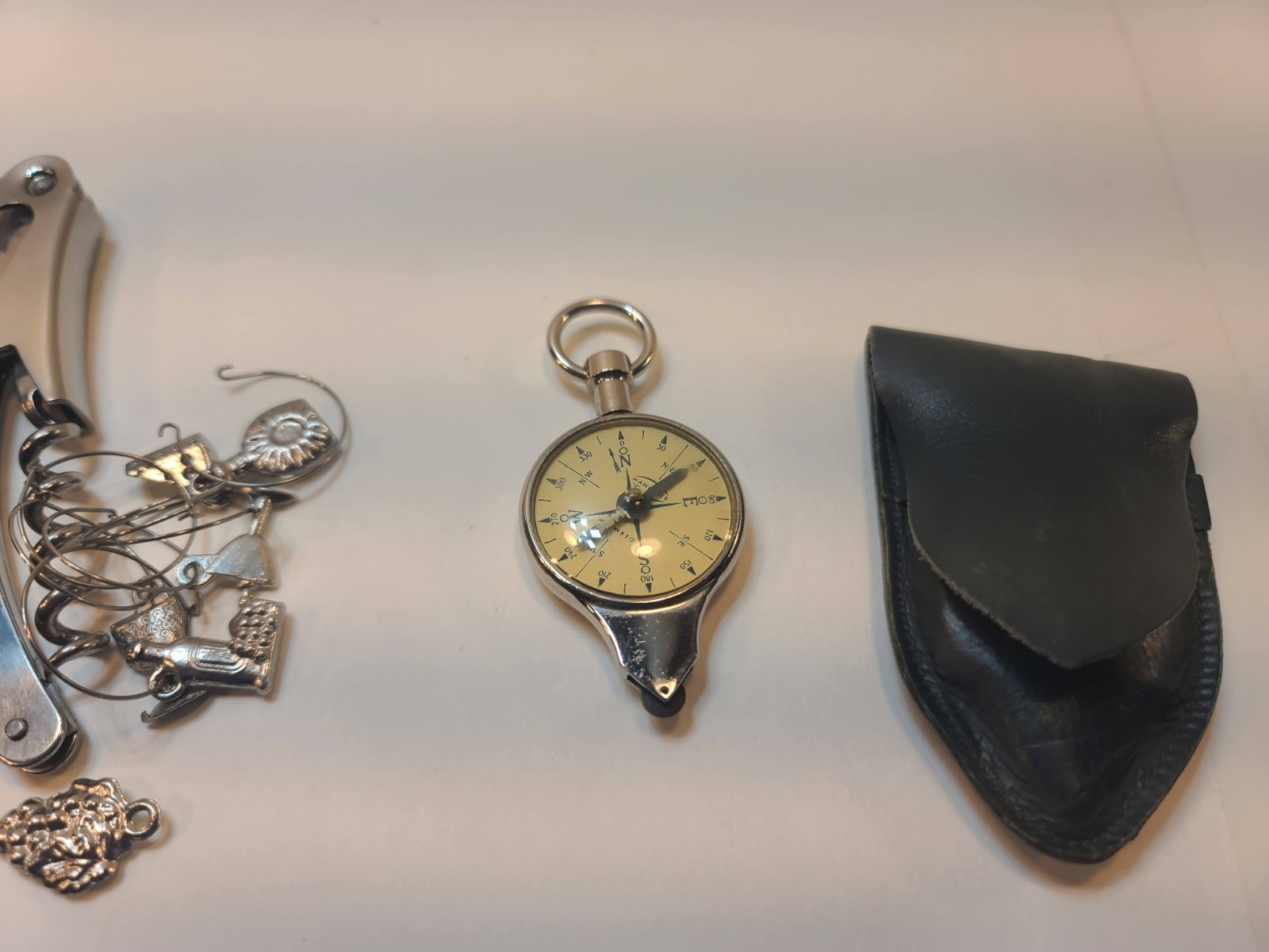 Collectible German Wanderer Compass Kit – Route Marker, Corkscrew & Case Include