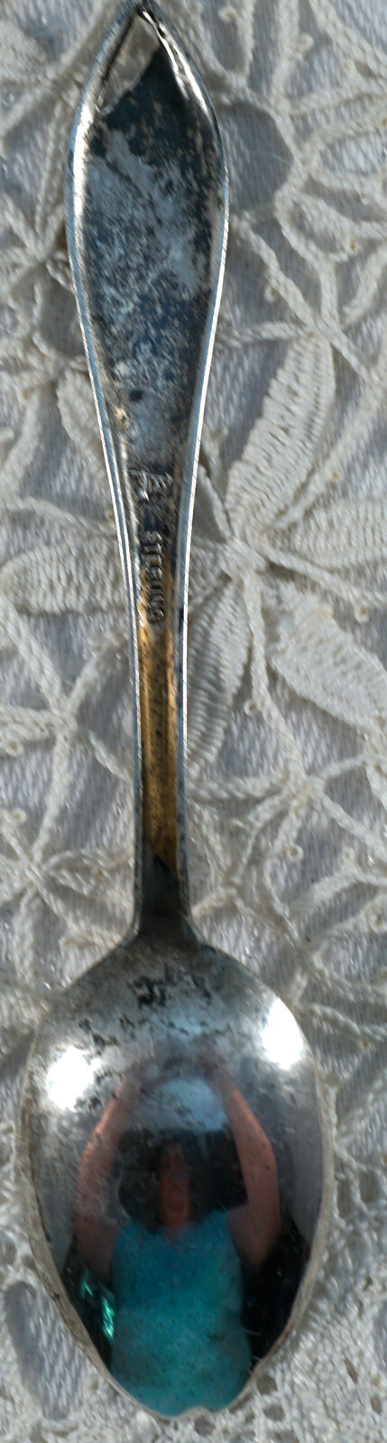 Sterling Silver Souvenir Spoon Chicago Indian in Profile Bell Trading Post 9.5 g