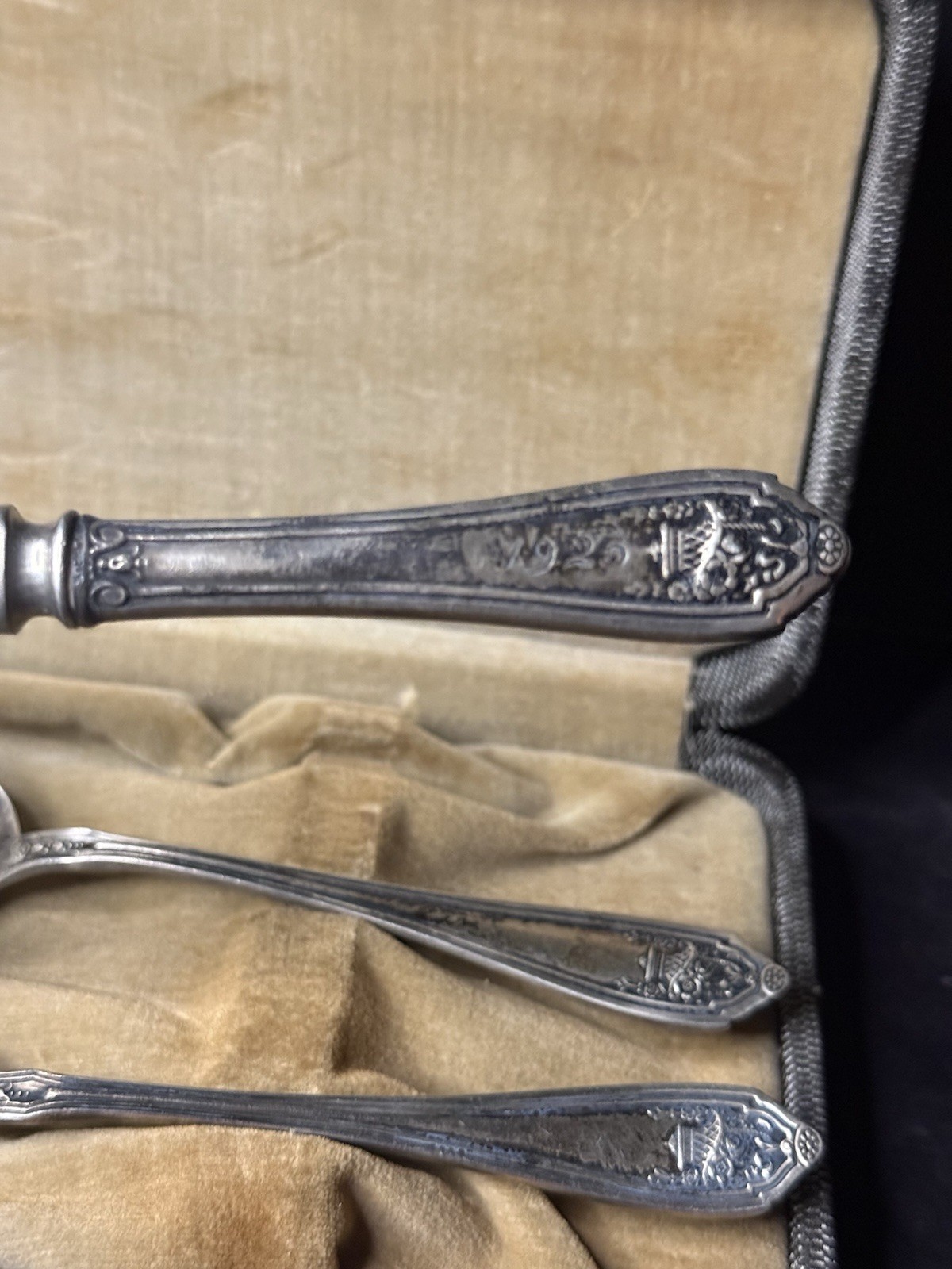 Antique Art Deco Era Sterling Silver Flatware Set 1923 .925 Knife Fork Spoon