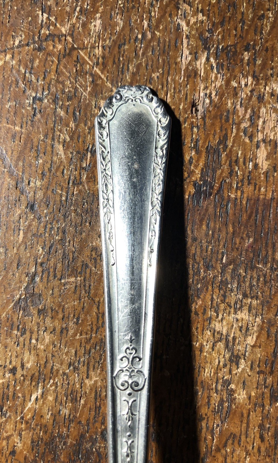 Antique Lot of 4 Monroe Silver Co. 6 7/8” Silverplate Cream Soup Spoons