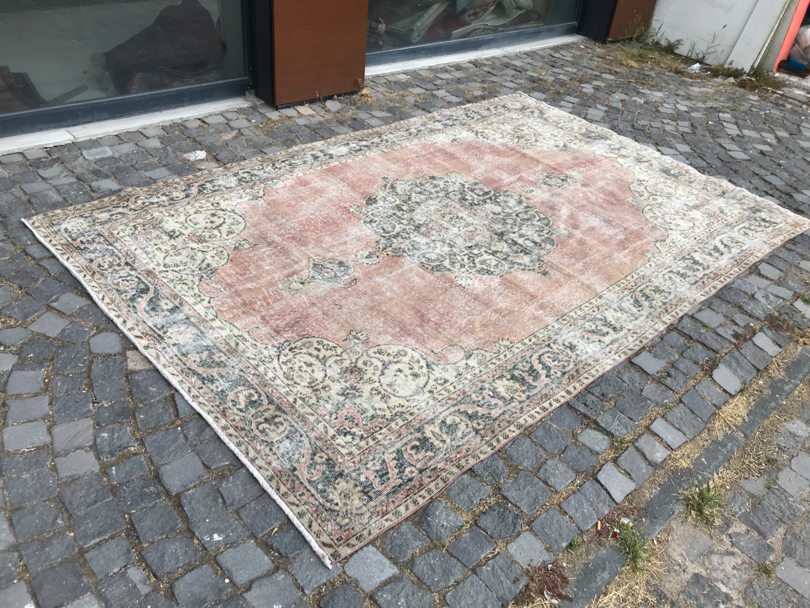 Bohemian Large Rug, Turkish Vintage Rug, Handmade Wool Rug, 6,5 x 10, ft