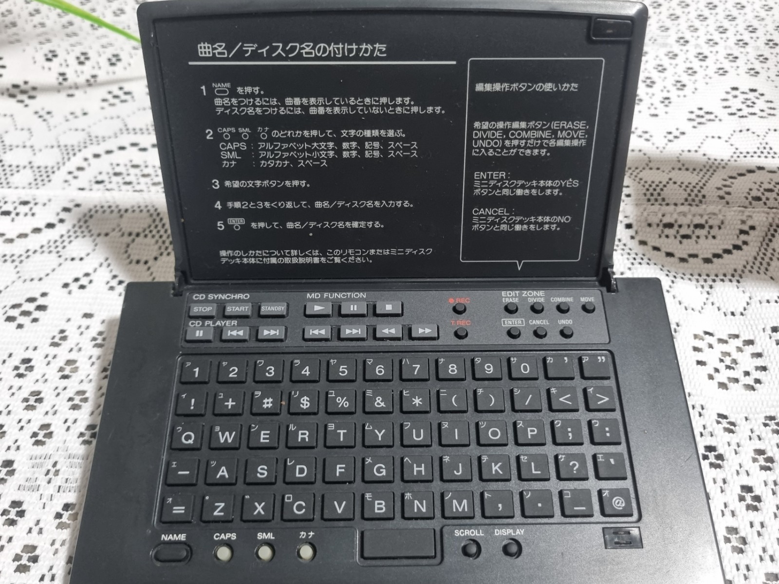 SONY RM-D10P Keyboard Remote Commander, Used, No Box, Price includes shipping