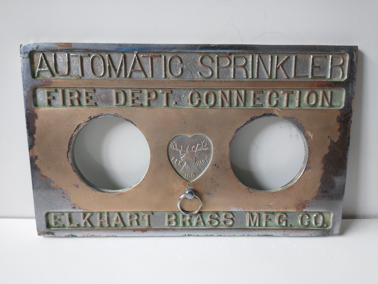 VintageAutomatic Sprinkler FireDept.Standpipe Elkhart Brass Mfg.Co. 10 lb 9″x15″