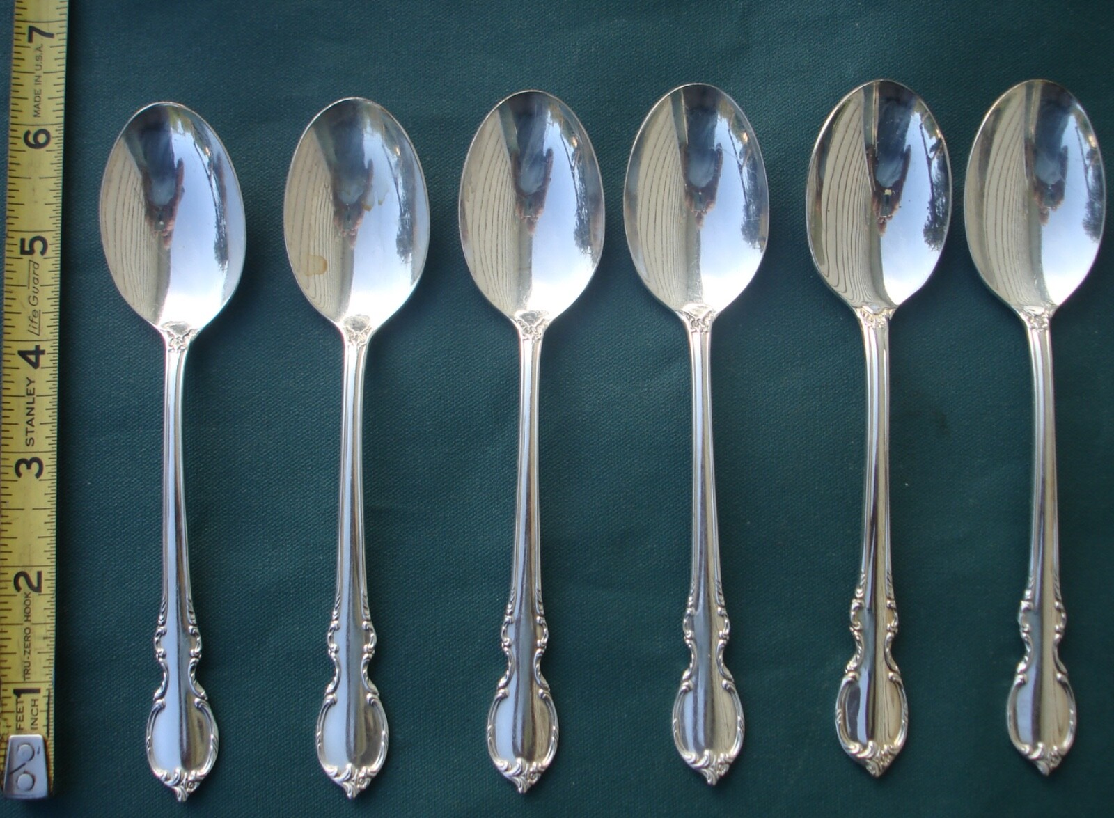 1959 REFLECTION 6 Teaspoons 1847 Rogers Bros IS Silver Plate Flatware