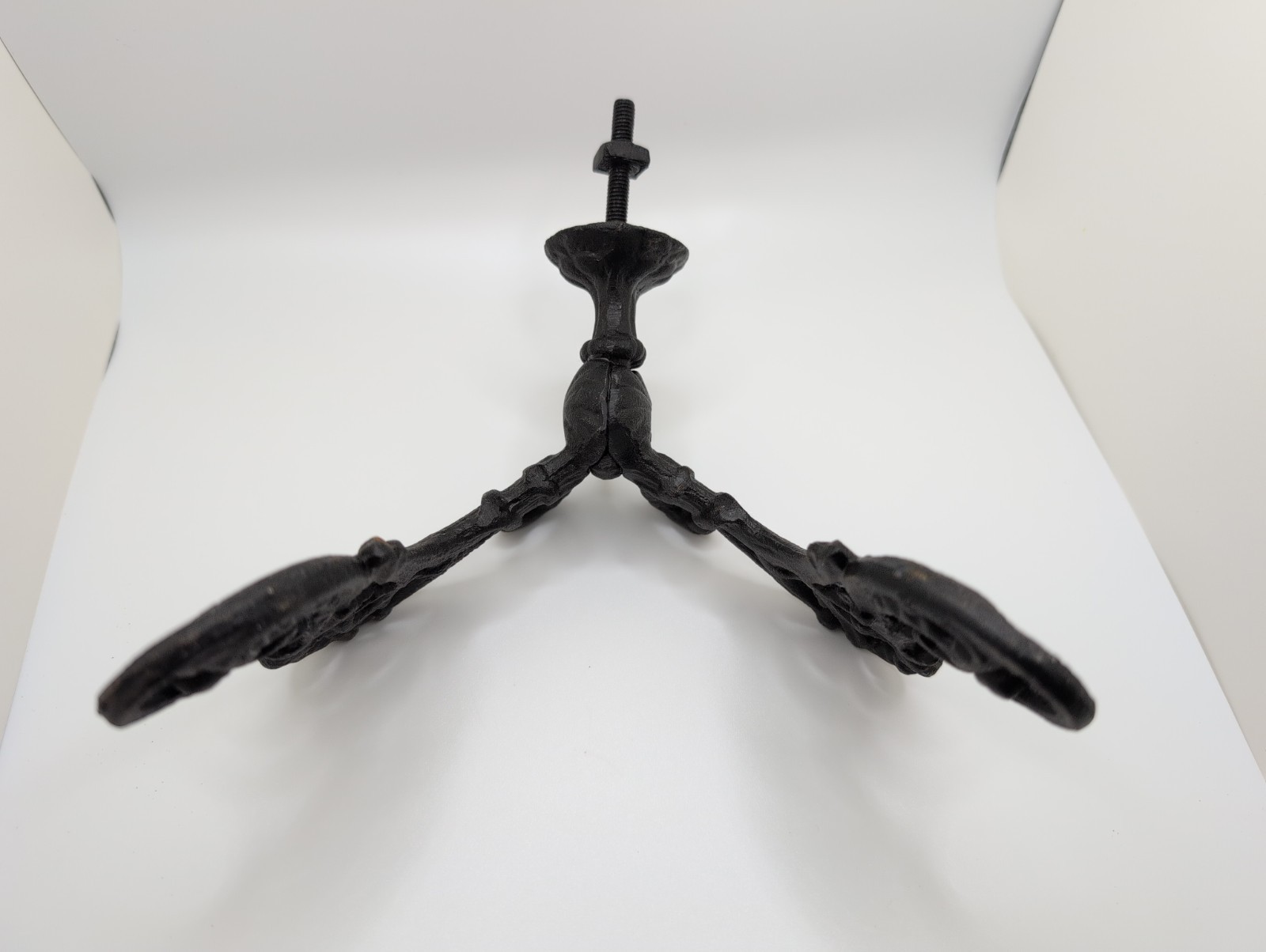 Antique Hook Hat Coat Rack Hall Tree Vintage Victorian Cast Iron Hardware 6x6x5