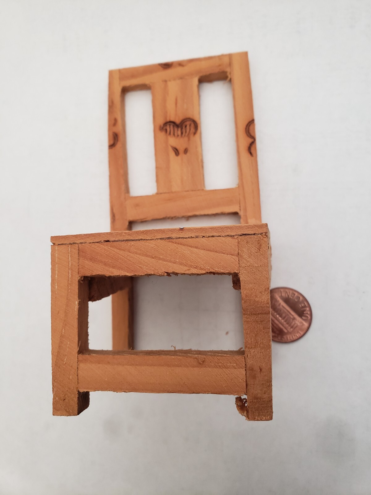 Vintage Miniature Wooden Chair #120