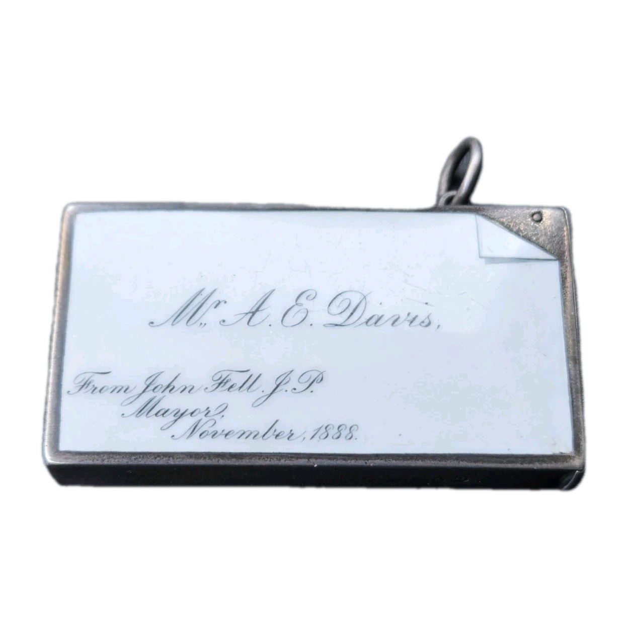 Antique Victorian Sterling Silver and Enamel Vesta Case – 1850-1899