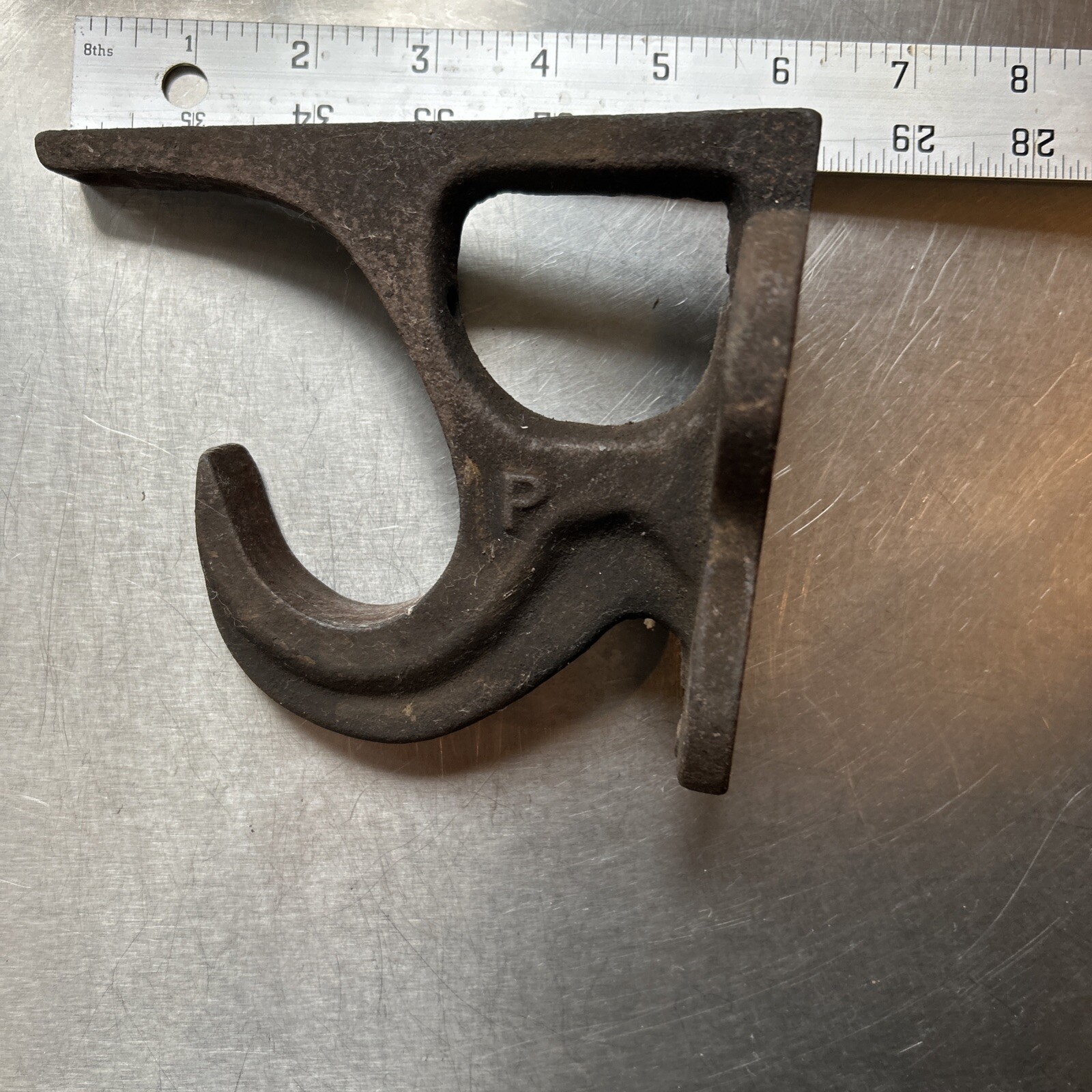 Antique Heavy (More Than 2 Lbs.) Cast Iron Wall Bracket Hook