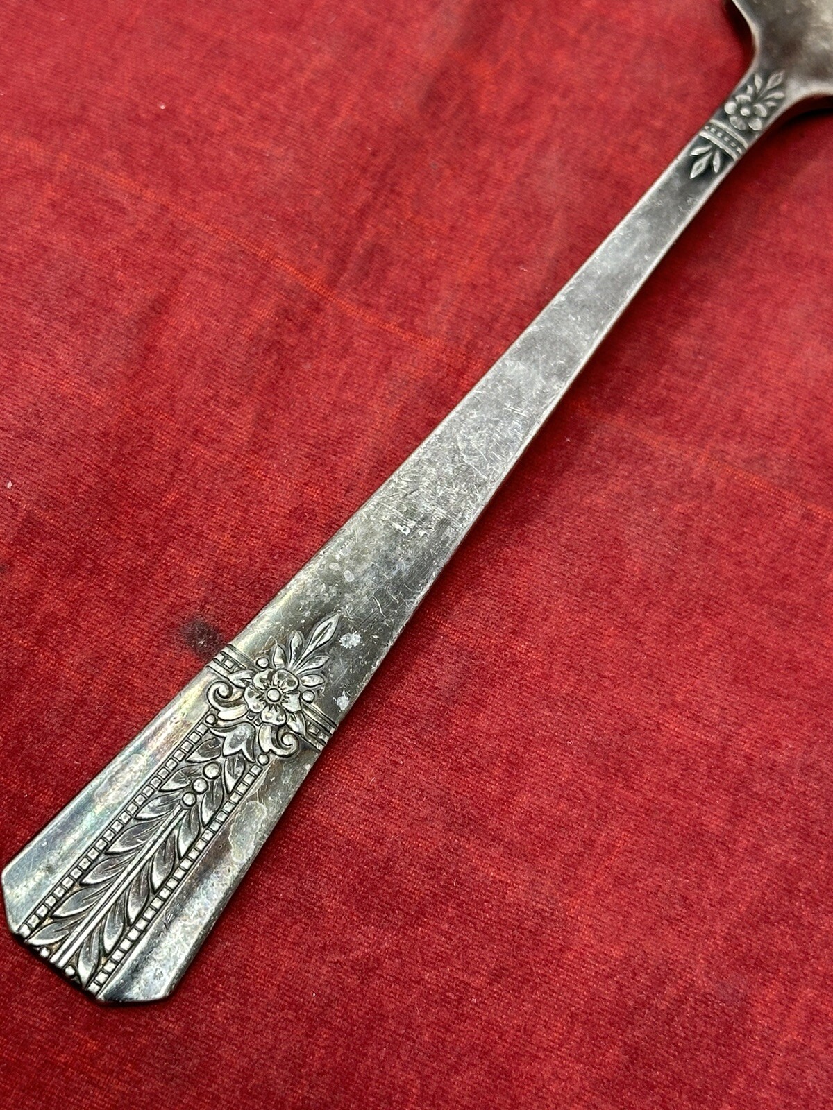 Vernon Silver Plate Dinner Fork VTG 7.5″Flatware Pattern Romford Floral Rose