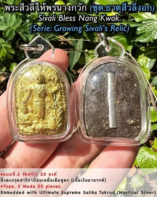Buddha Amulet Sivali Blessing Nang Kwak Grow Relic Magic Talisman Rich…