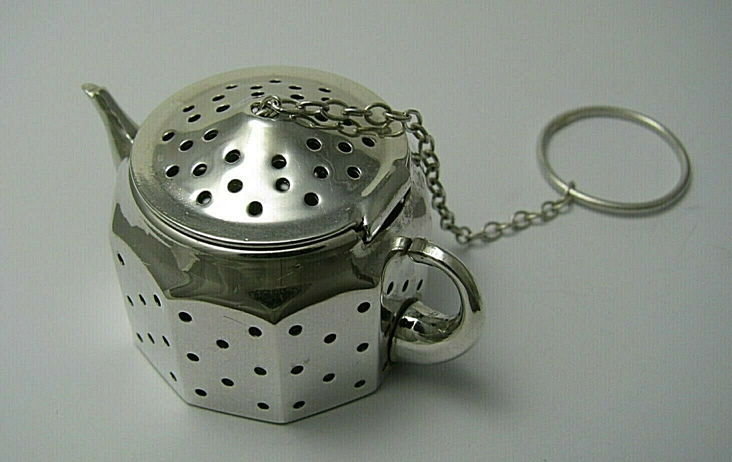 AMCRAFT STERLING SILVER TEA INFUSER Teapot TEA STRAINER Attleboro MA1960s NoMono