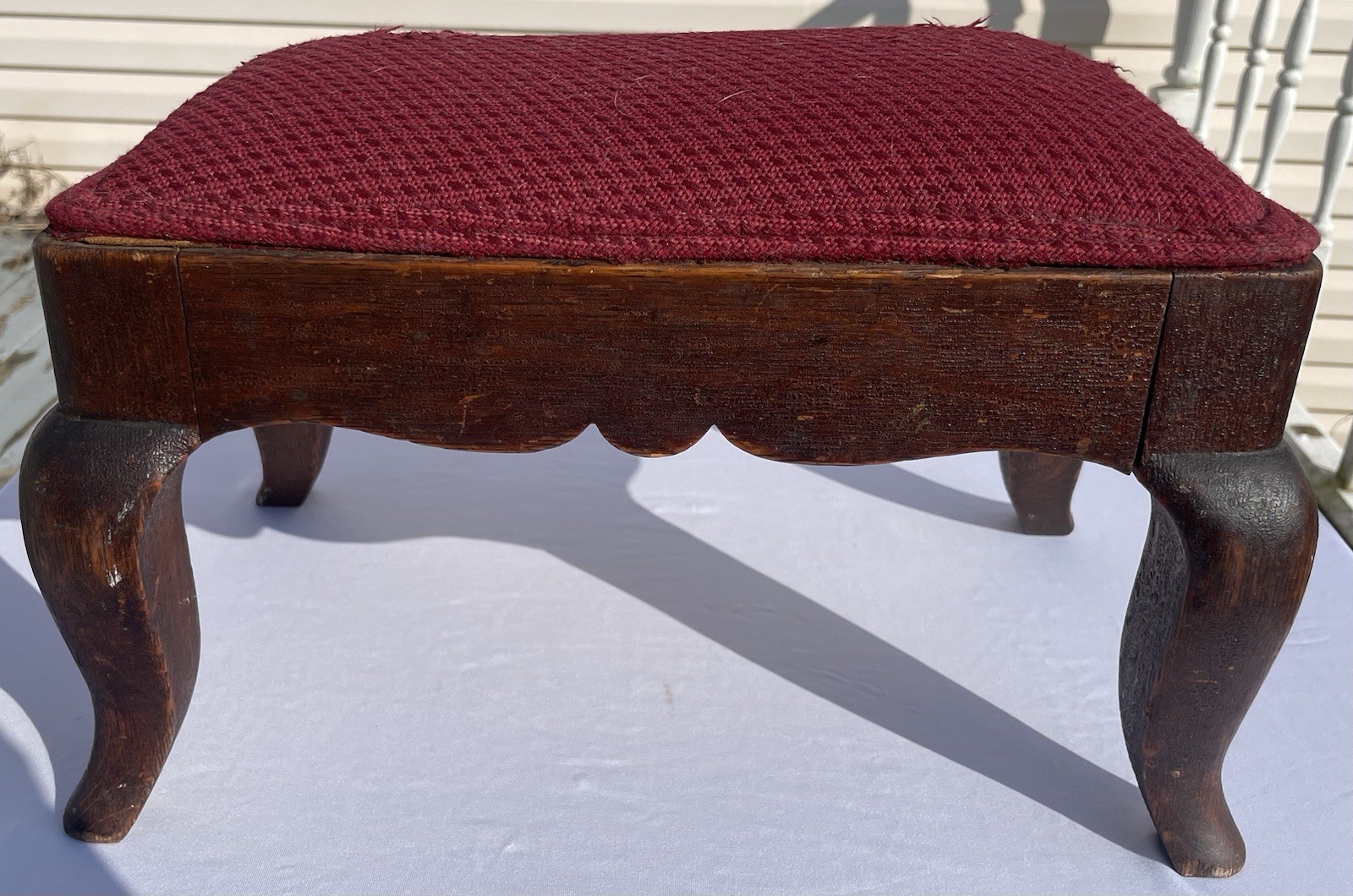 Antique Queen Anne Style Stool w/Cabriole Legs