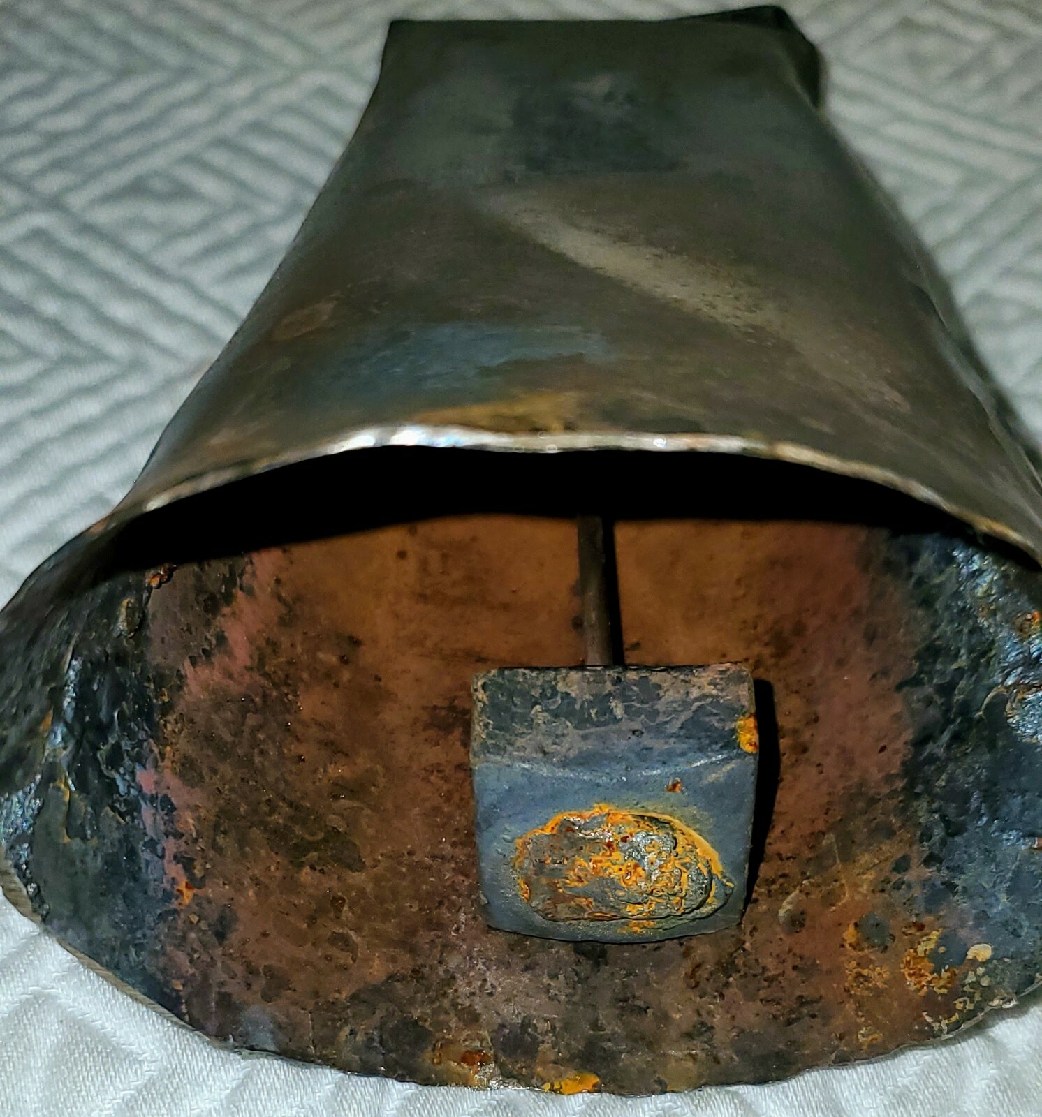 Primitive 6.5″ COW BELL Handmade LOUD DEEP Rustic Rough Metal RODEO COWBOY BULL